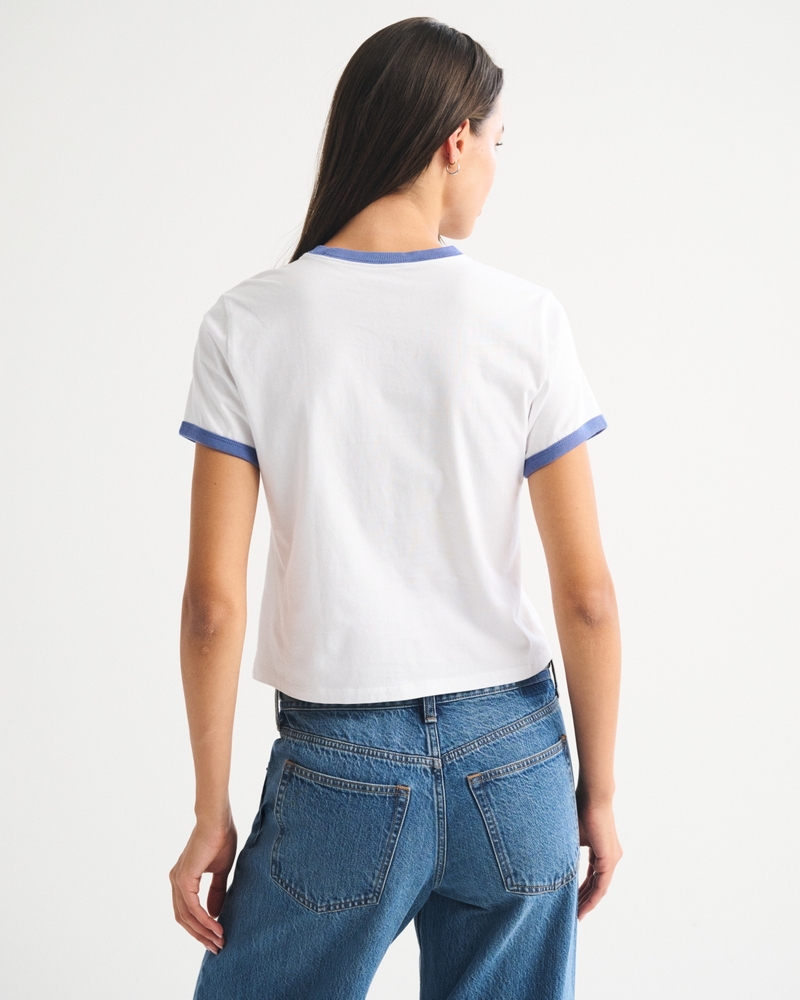 100% Cotton Nautical Graphic Skimming Short-Sleeve Tee 상세 이미지 5