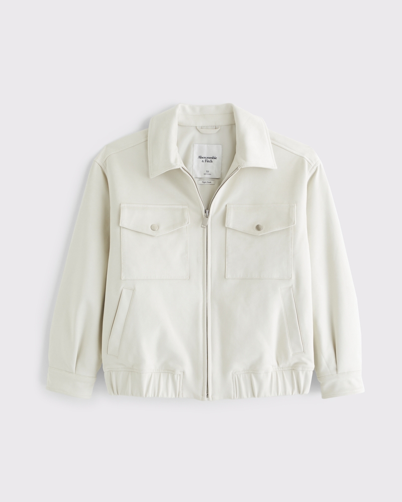 Vegan Suede Bomber Jacket 상세 이미지 6