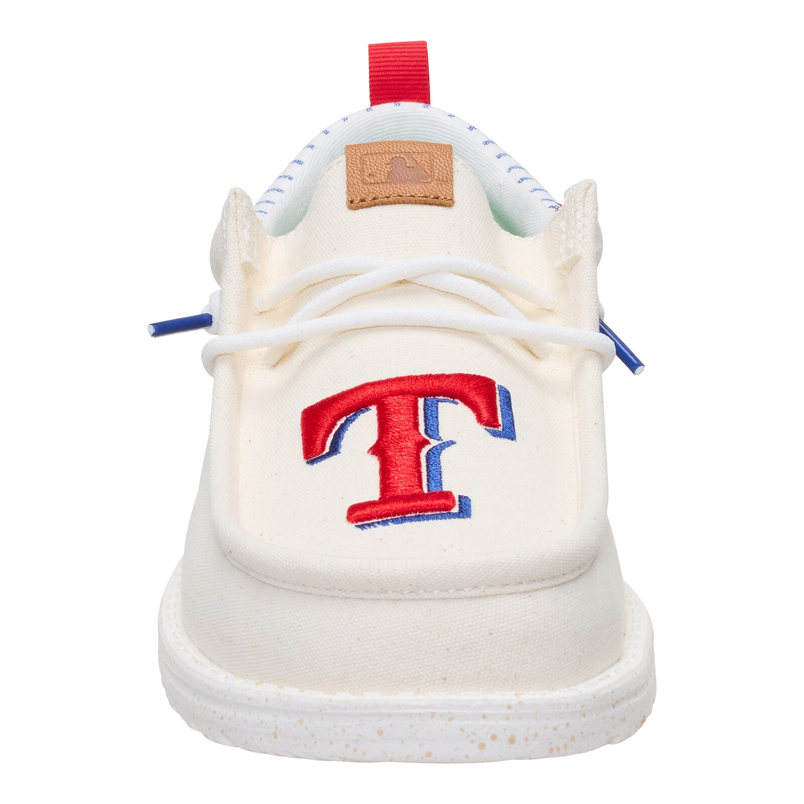 남성용 Texas Rangers Hey Dude 화이트 Wally 캐주얼 슬립온 슈즈 상세 이미지 6