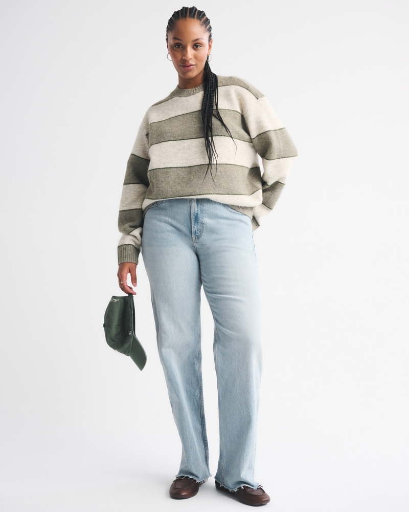 Curve Love High Rise 90s Relaxed Raw Hem Jean 상세 이미지 2