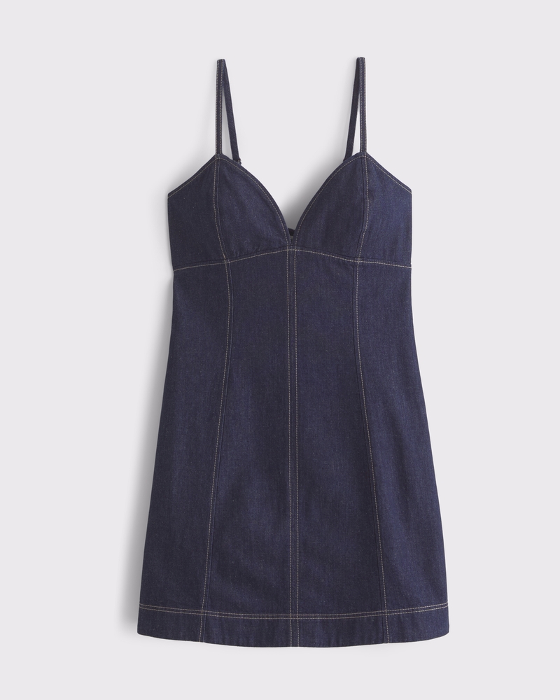 Sweetheart Denim Mini Dress 상세 이미지 6