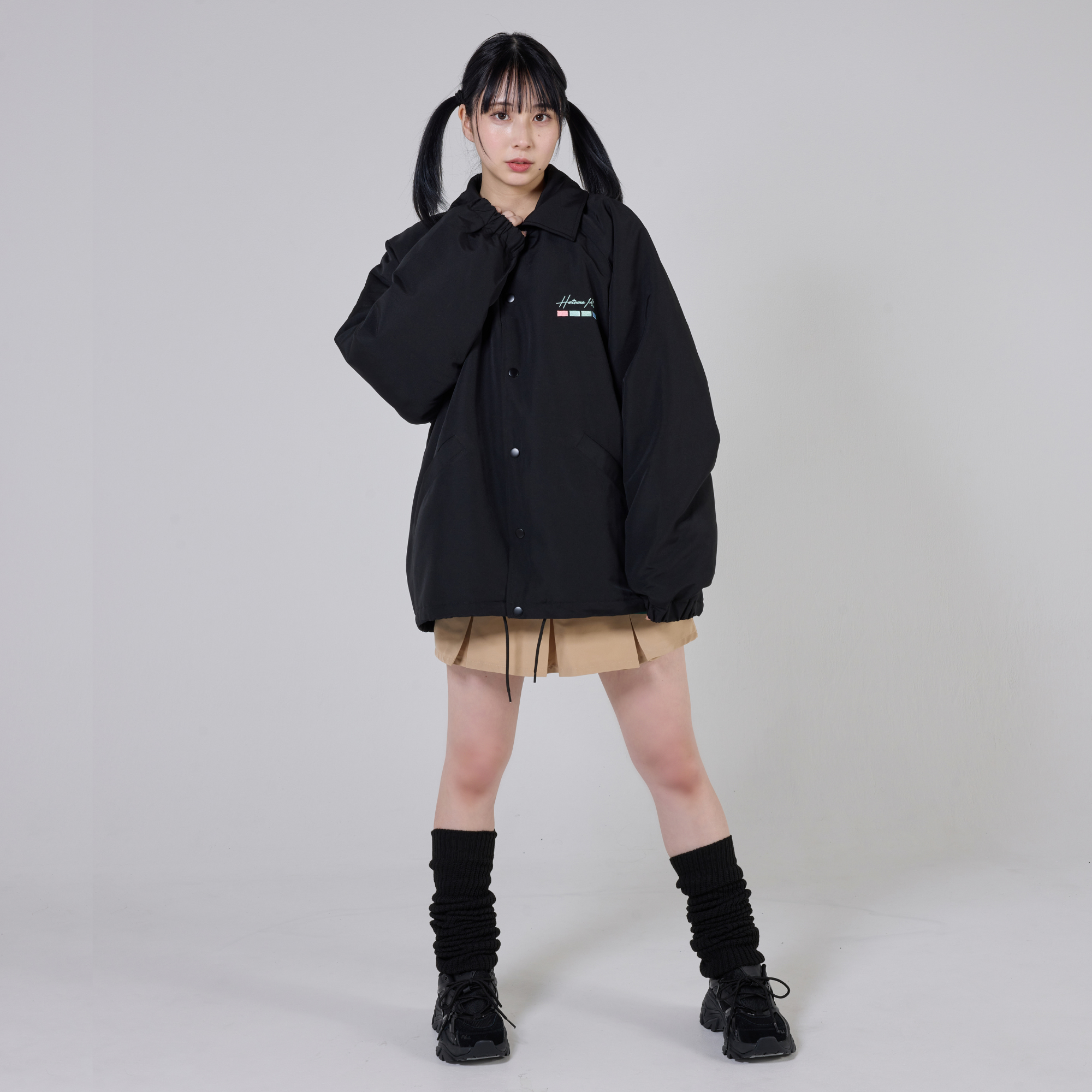 (Goods - Outerwear) Hatsune Miku 인조 퍼 안감 코치 재킷 상세 이미지 5