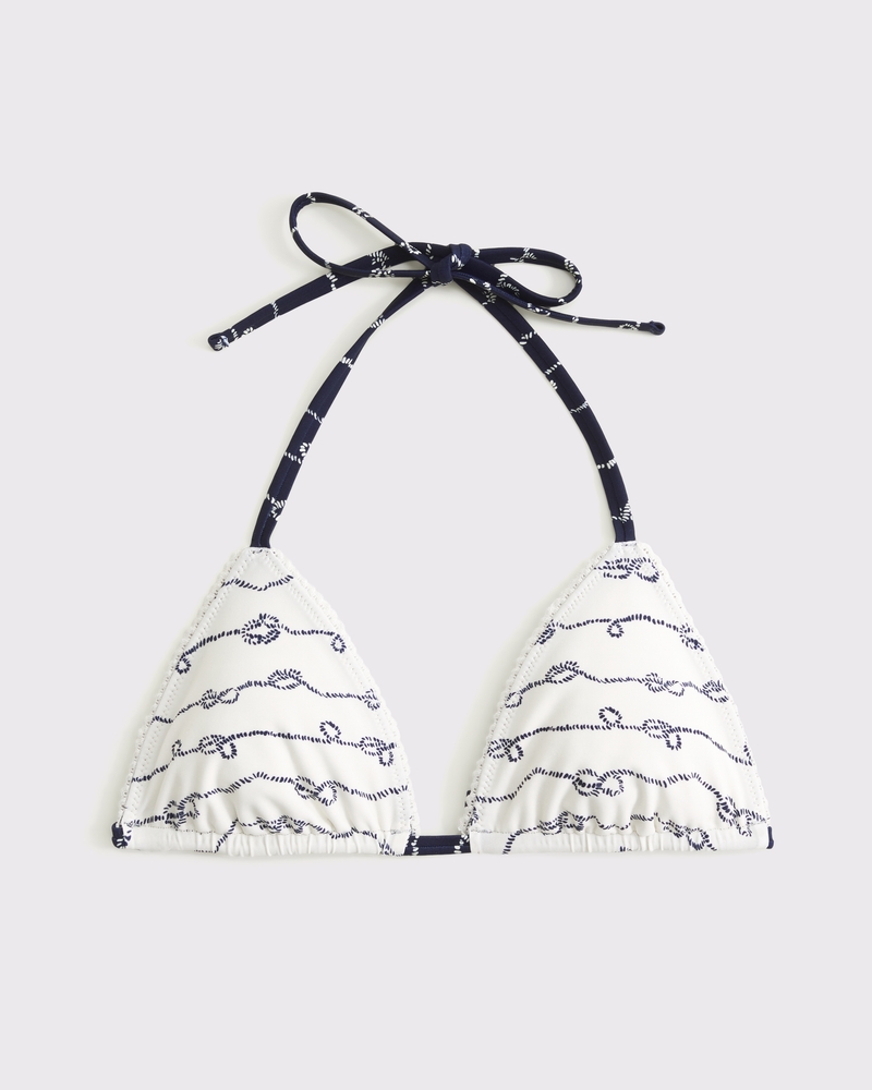 Reversible Halter String Triangle Bikini Top 상세 이미지 8