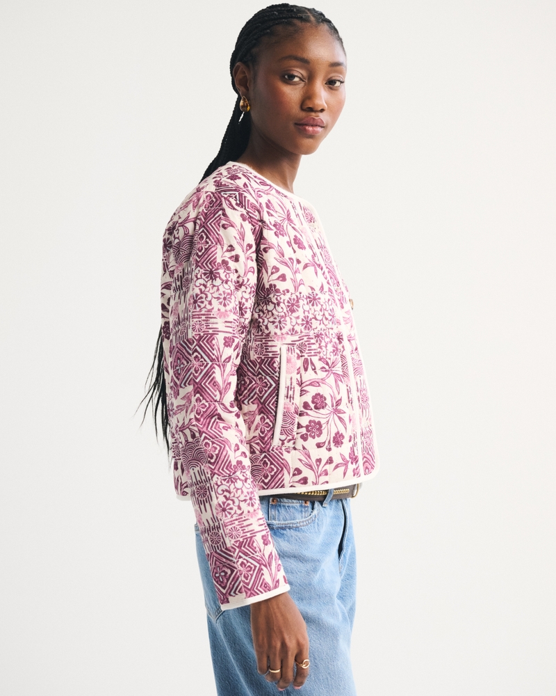 Collarless Quilted Jacket 상세 이미지 4