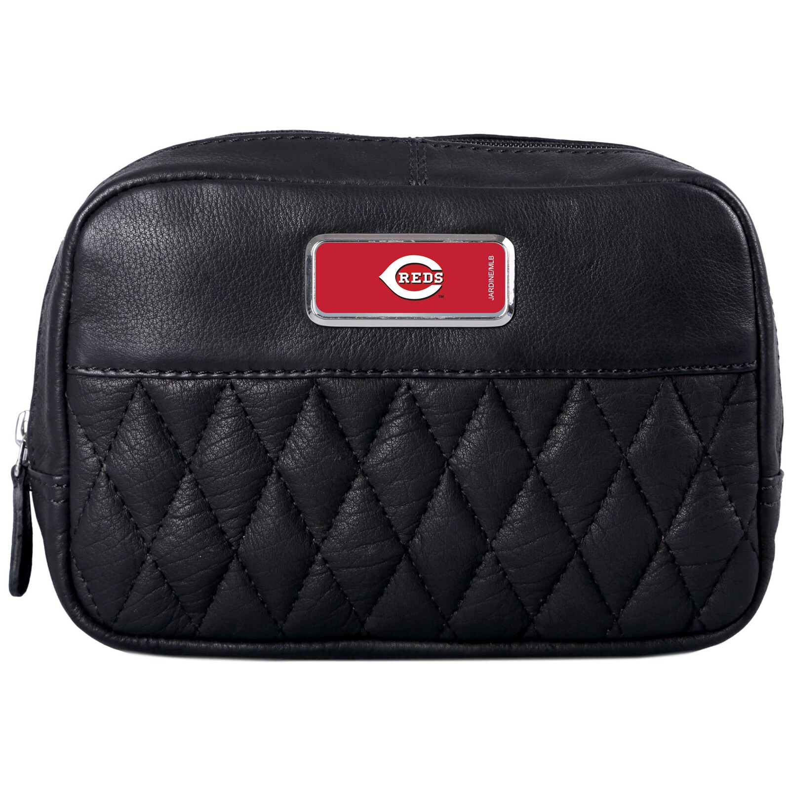 Cincinnati Reds 블랙 컬러 로고 플레이트 Brea Canyon Zurich 가죽 크로스바디 백