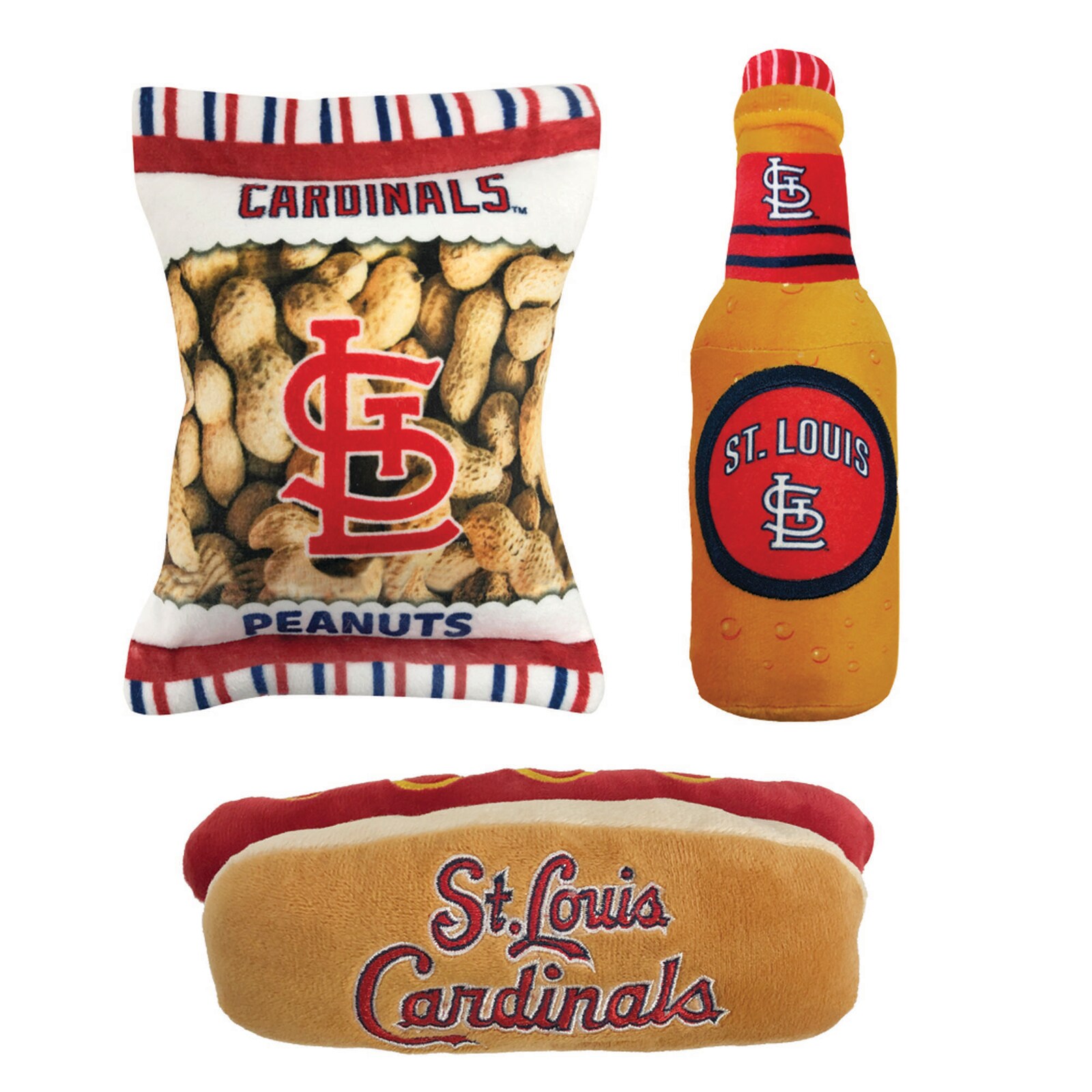 St. Louis Cardinals 반려동물용 츄 토이 3종 세트 상세 이미지 2