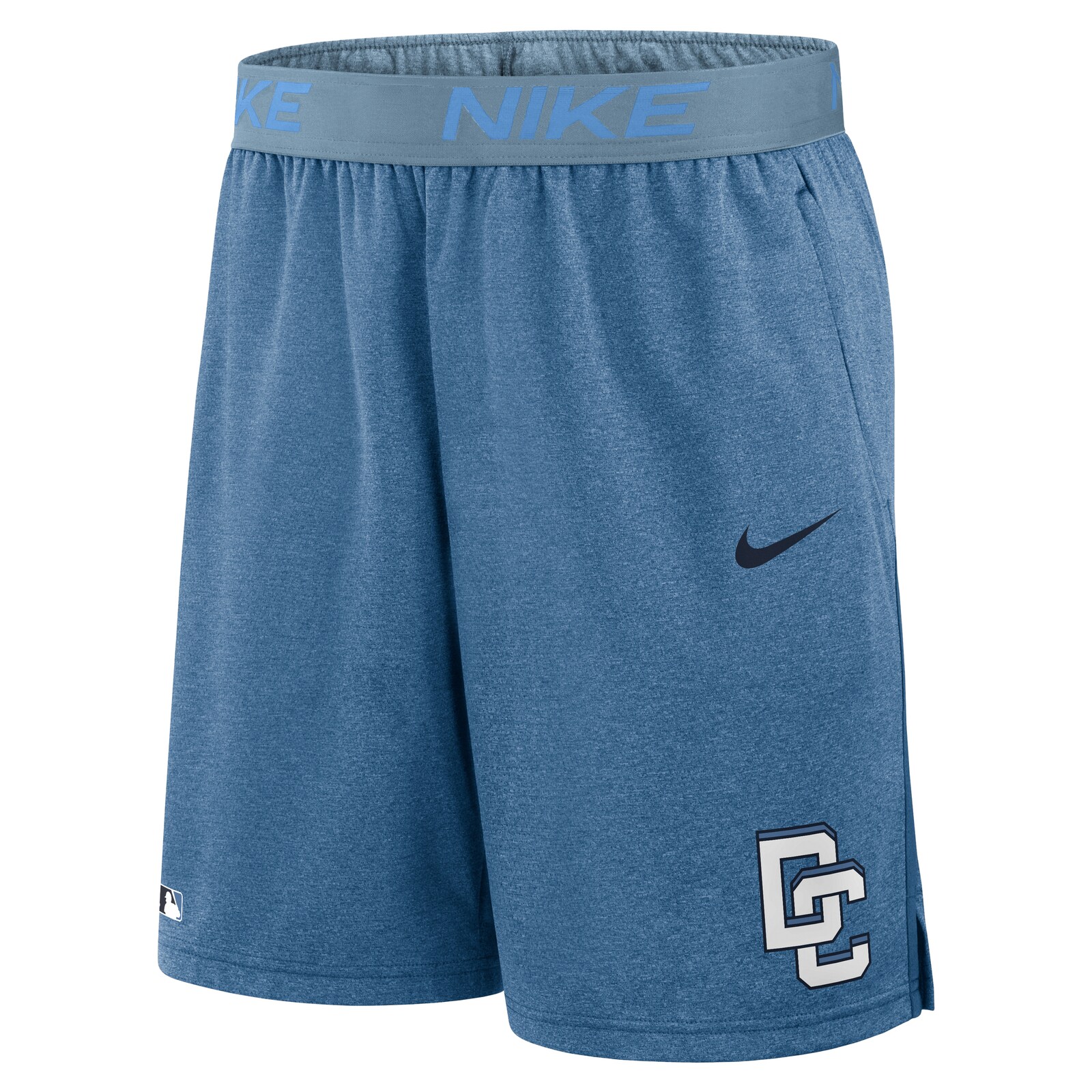 남성용 Washington Nationals Nike 블루 Authentic Collection City Connect Dri-FIT 니트 쇼츠 상세 이미지 3