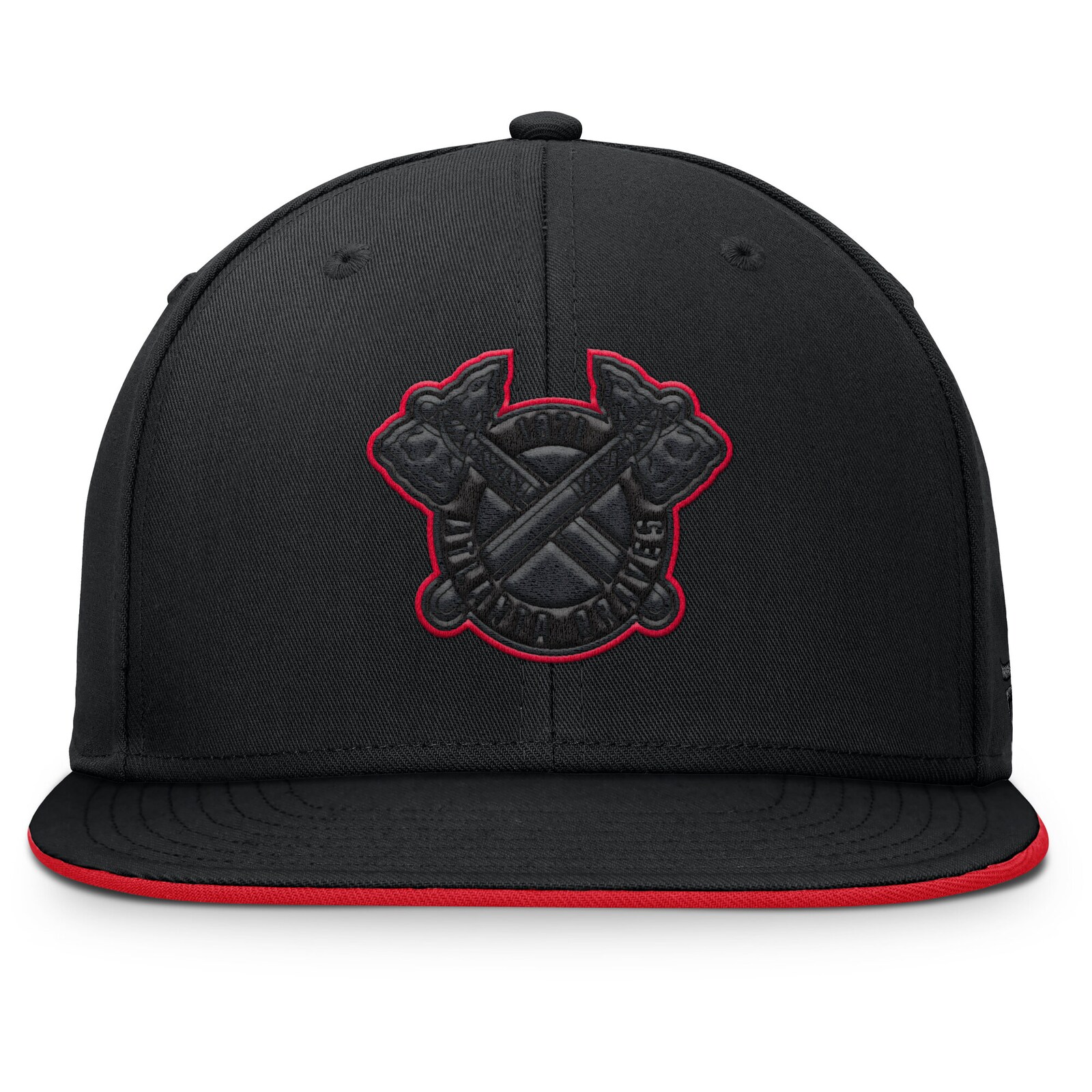 남성용 Atlanta Braves Fanatics 블랙 Glint 스냅백 모자 상세 이미지 3