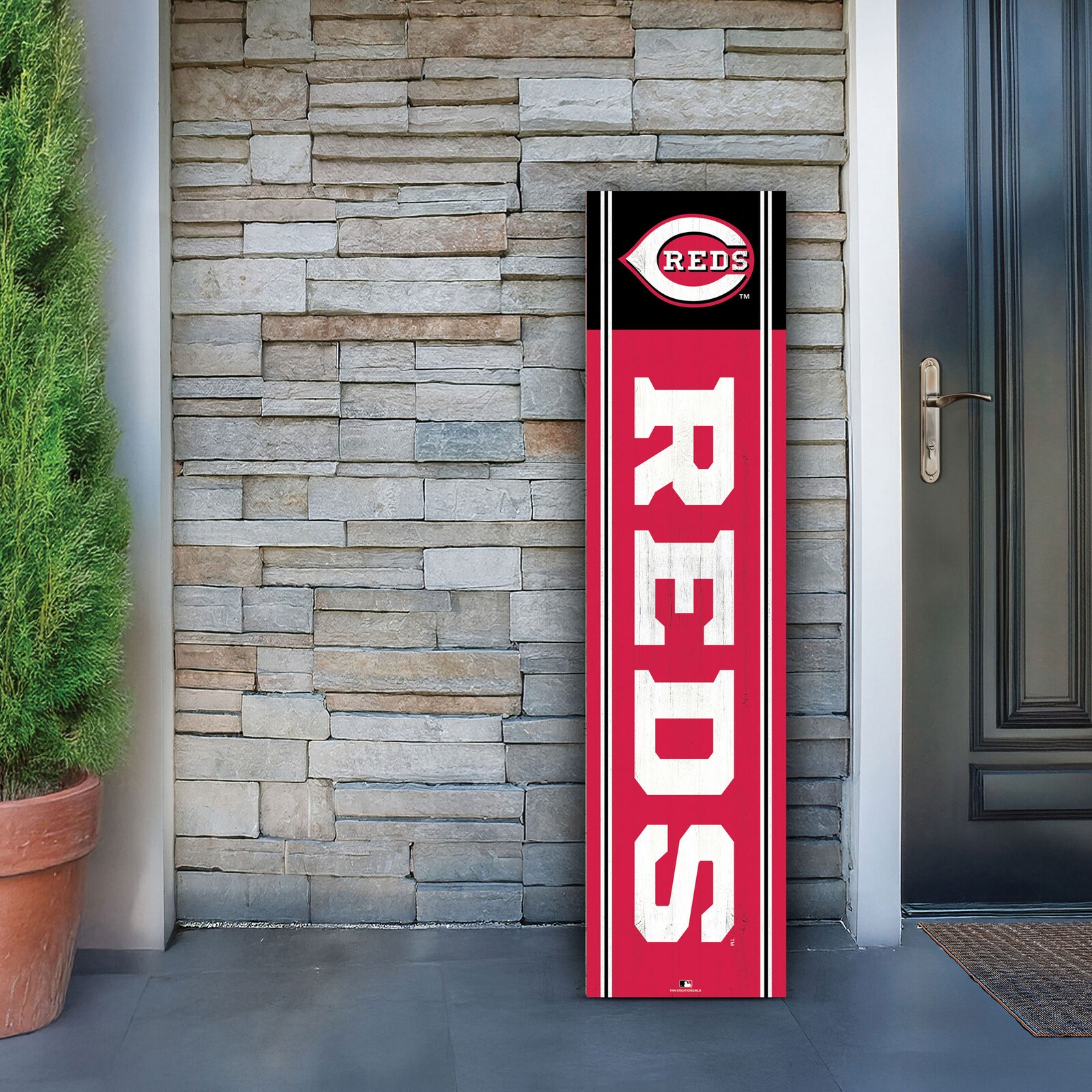 Cincinnati Reds 로고 포함 팀명 48인치 기대형 장식 상세 이미지 3