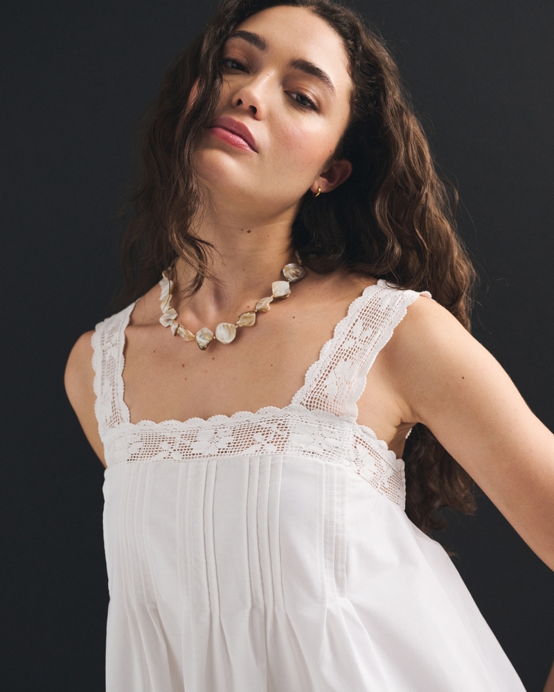 Lace-Trim Easy Mini Dress 상세 이미지 4