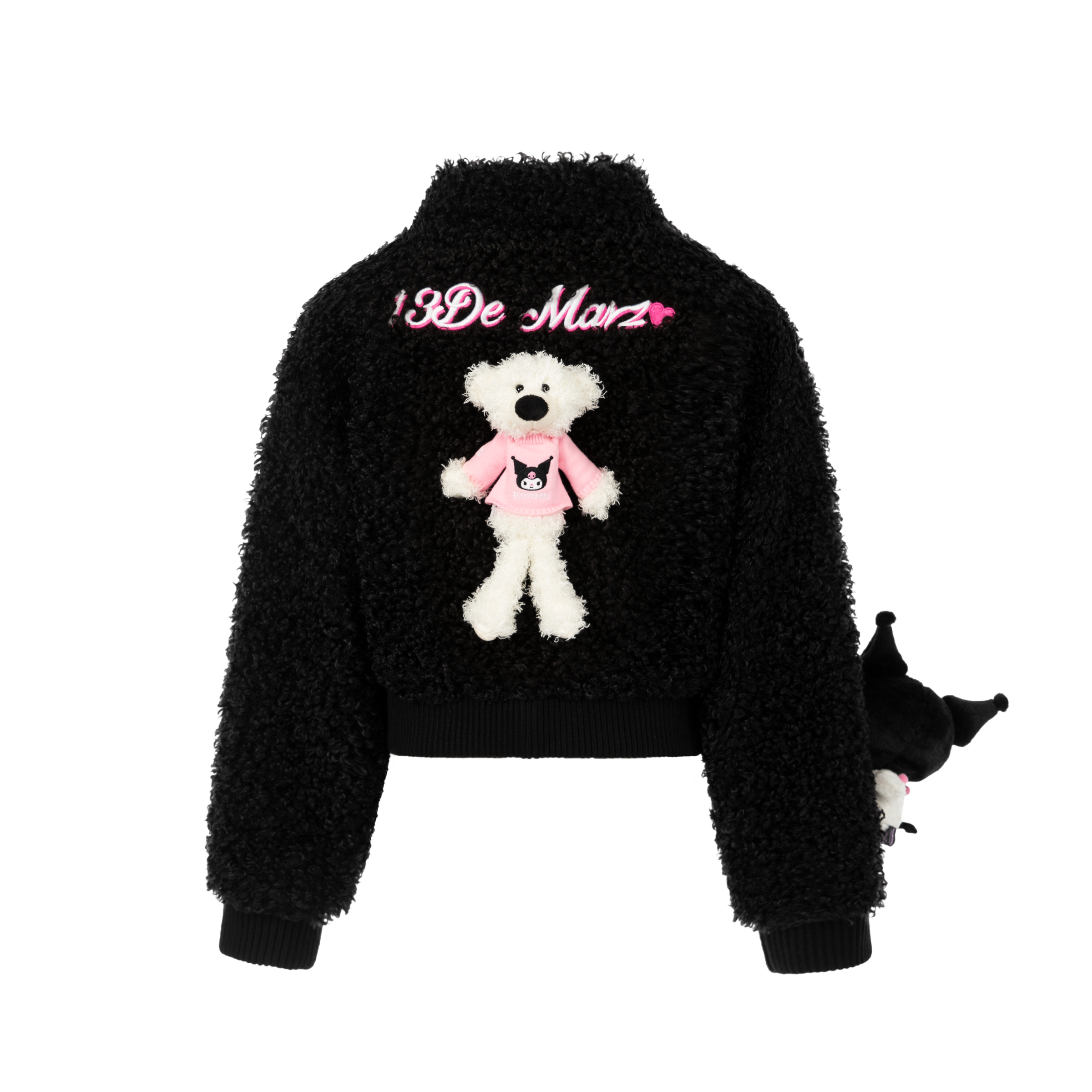 Kuromi Bear 쇼트 플리스 상세 이미지 3