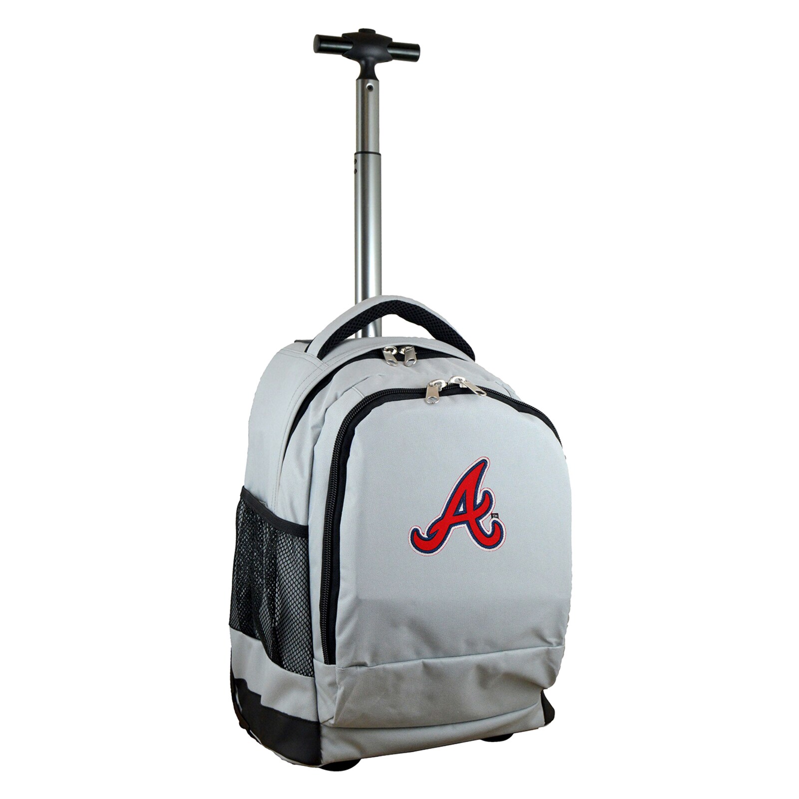 Atlanta Braves 그레이 19인치 프리미엄 바퀴형 백팩 상세 이미지 2