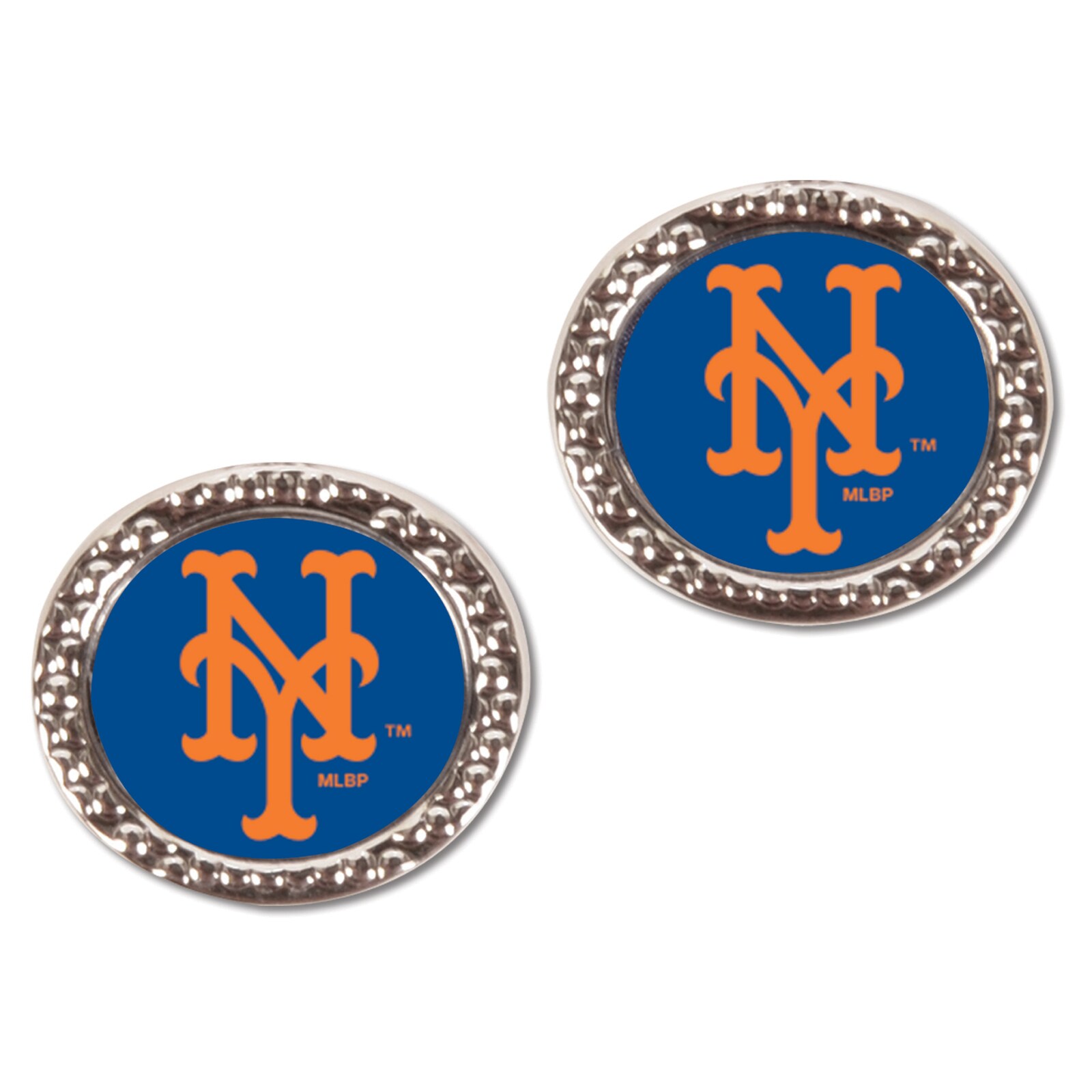 여성용 New York Mets WinCraft 라운드 포스트 귀걸이 상세 이미지 2