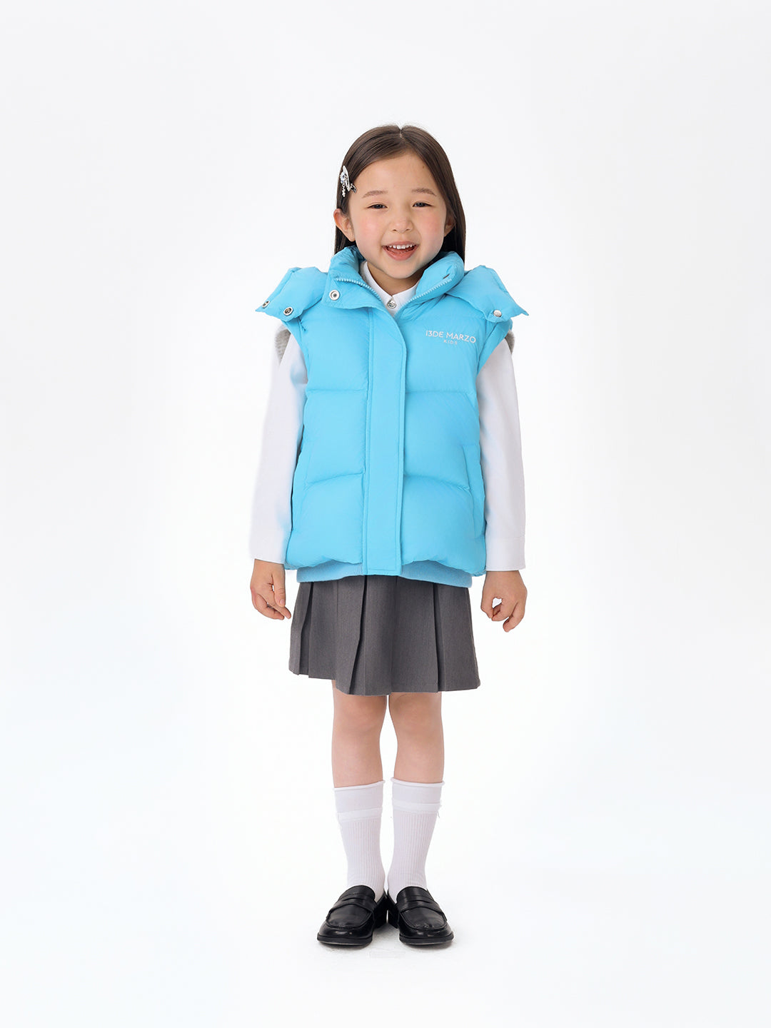 BabyBear 탈부착 다운 재킷 블루 상세 이미지 3
