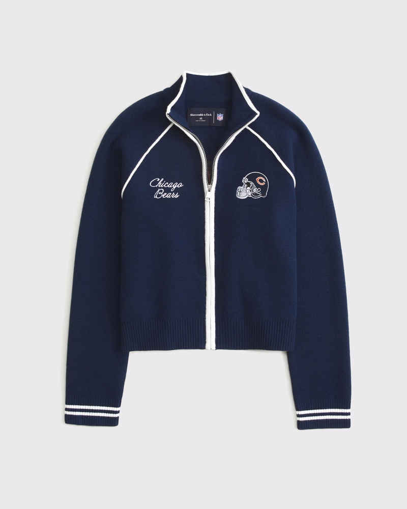 Chicago Bears Mockneck Zipper Cardigan 상세 이미지 7