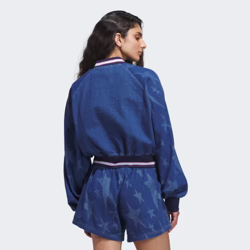 SST Denim Graphic Varsity Bomber Jacket 상세 이미지 2