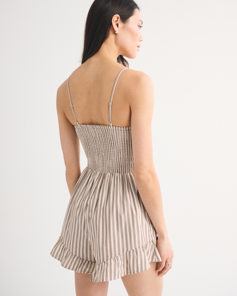 A&F Sydney Smocked Dipped-Waist Romper 상세 이미지 6