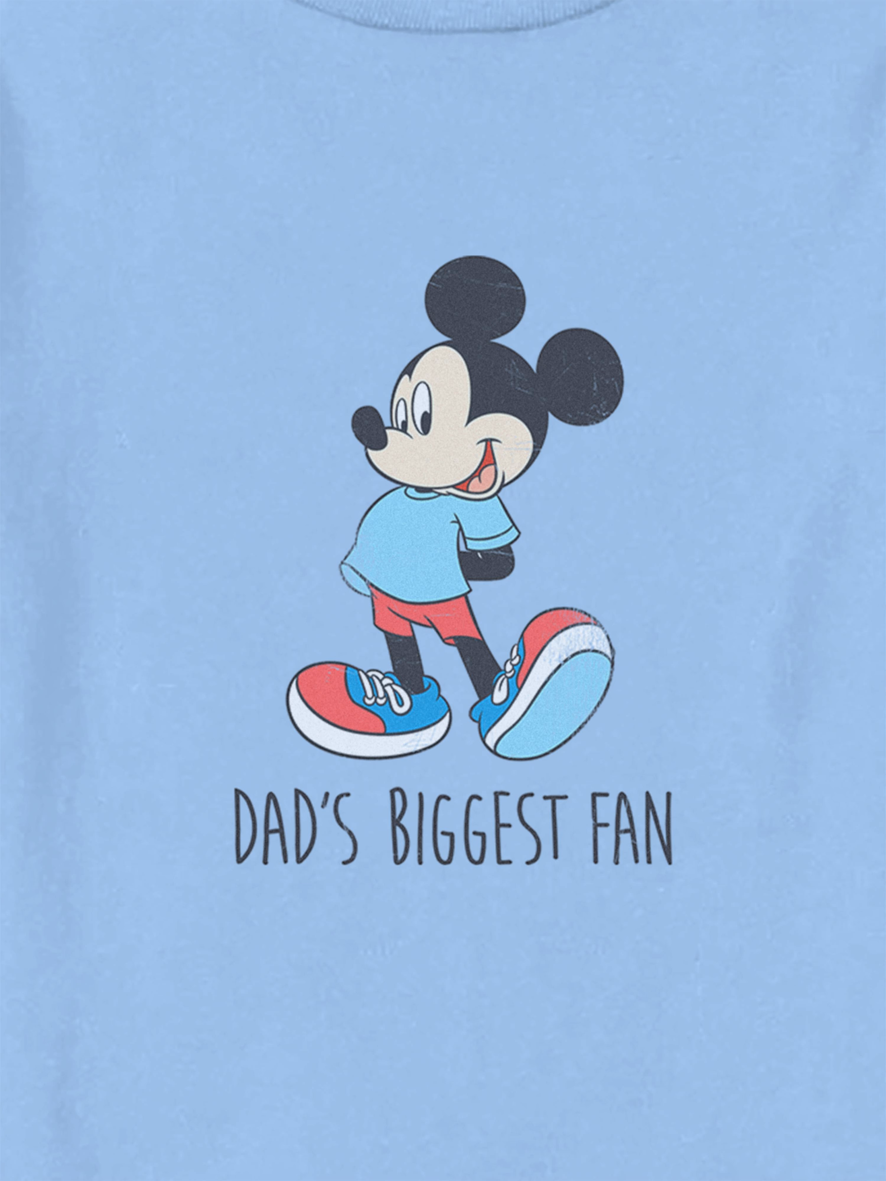 토들러용 Mickey 클래식 Dads Fan Mickey 그래픽 티셔츠 상세 이미지 2