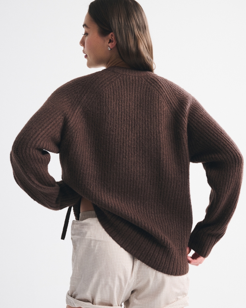 Dad Lace-Up Crew Sweater 상세 이미지 6