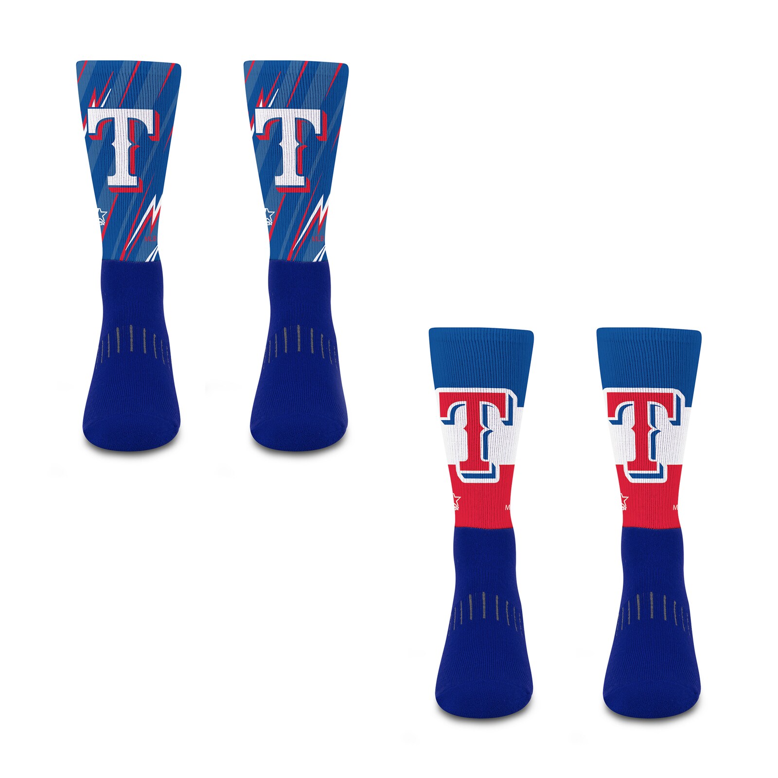 남녀공용 Texas Rangers Starter Big Energy Neo 2팩 크루 양말 세트 상세 이미지 3
