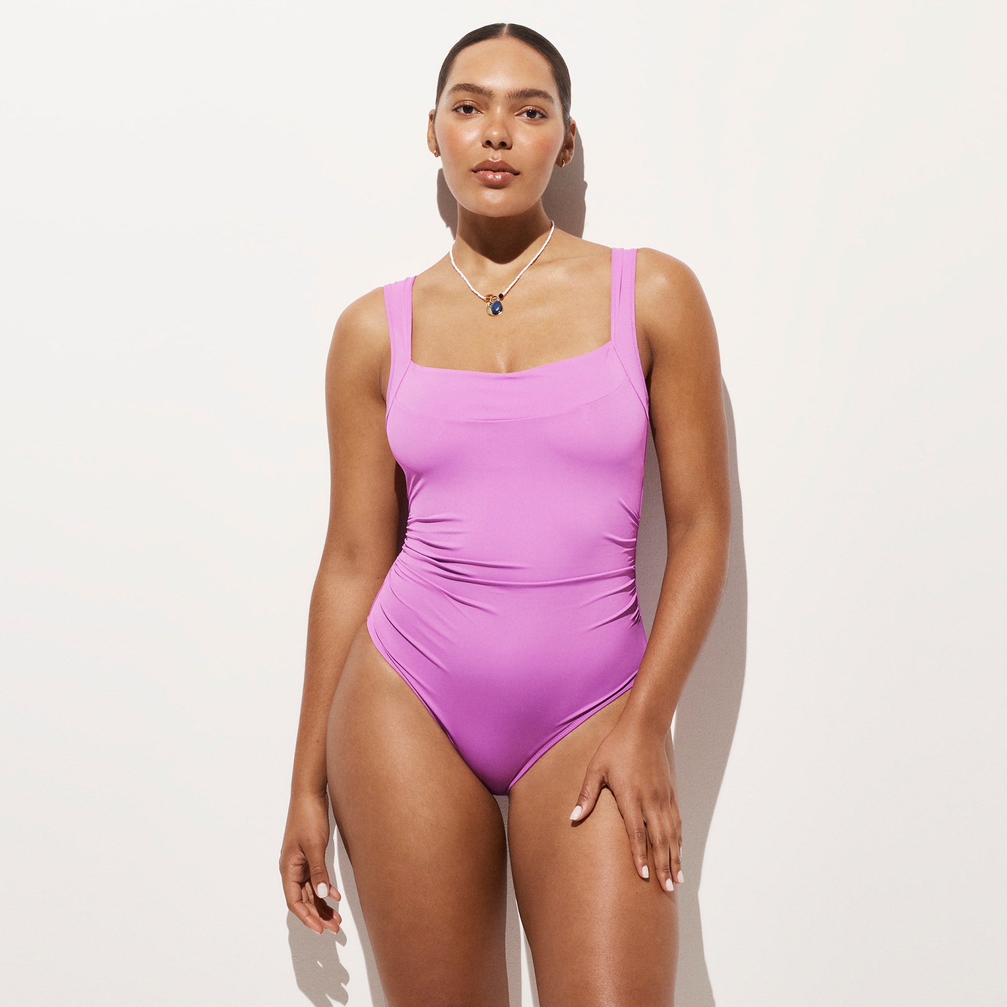 Nia ruched squareneck one-piece 상세 이미지 2