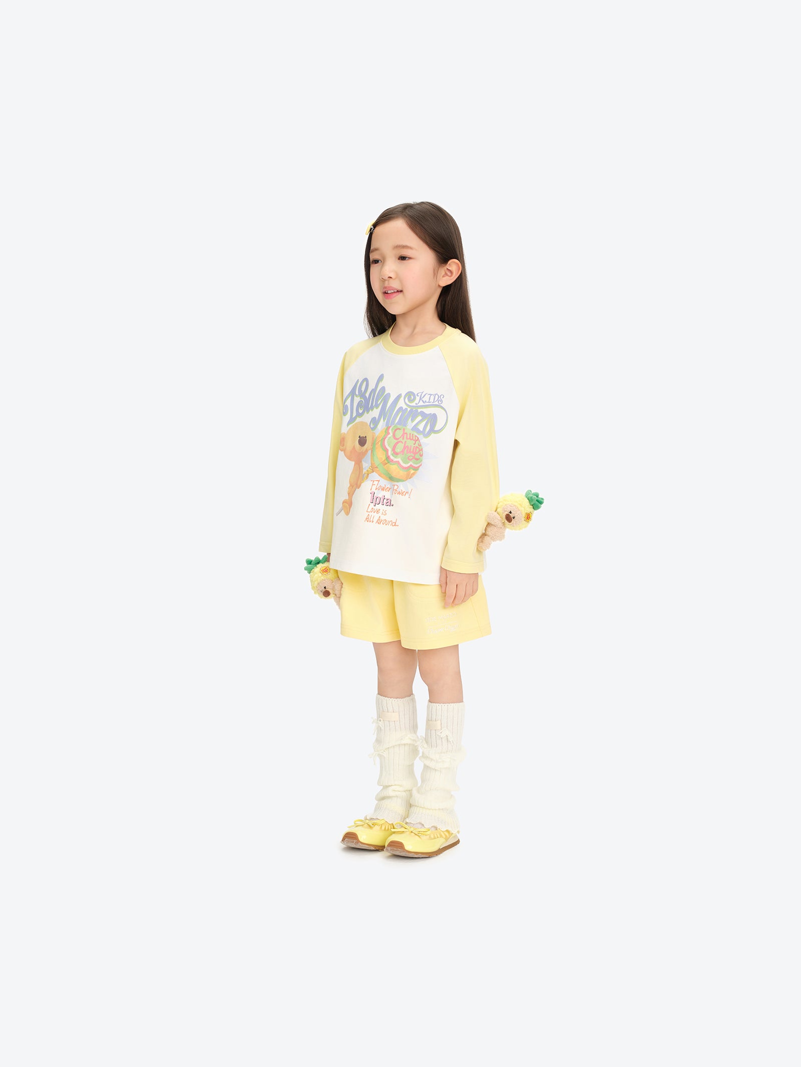 BabyBear 롤리팝 라글란 긴팔 티셔츠 옐로 상세 이미지 3