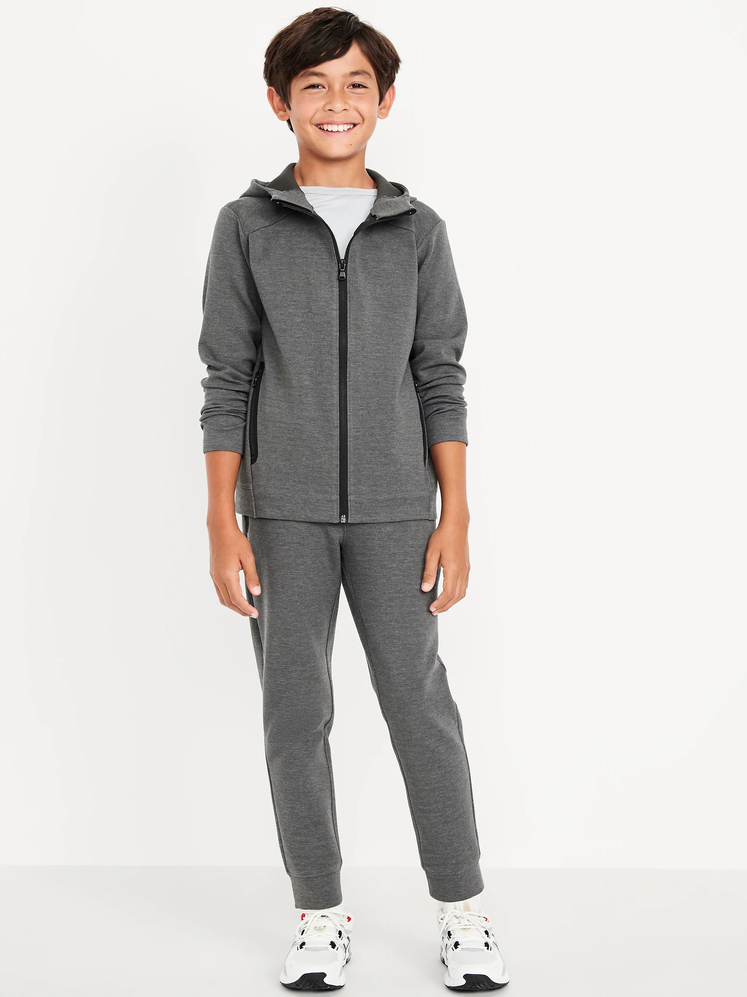 Dynamic Fleece Full-Zip Hoodie and Joggers Set for Boys 상세 이미지 3
