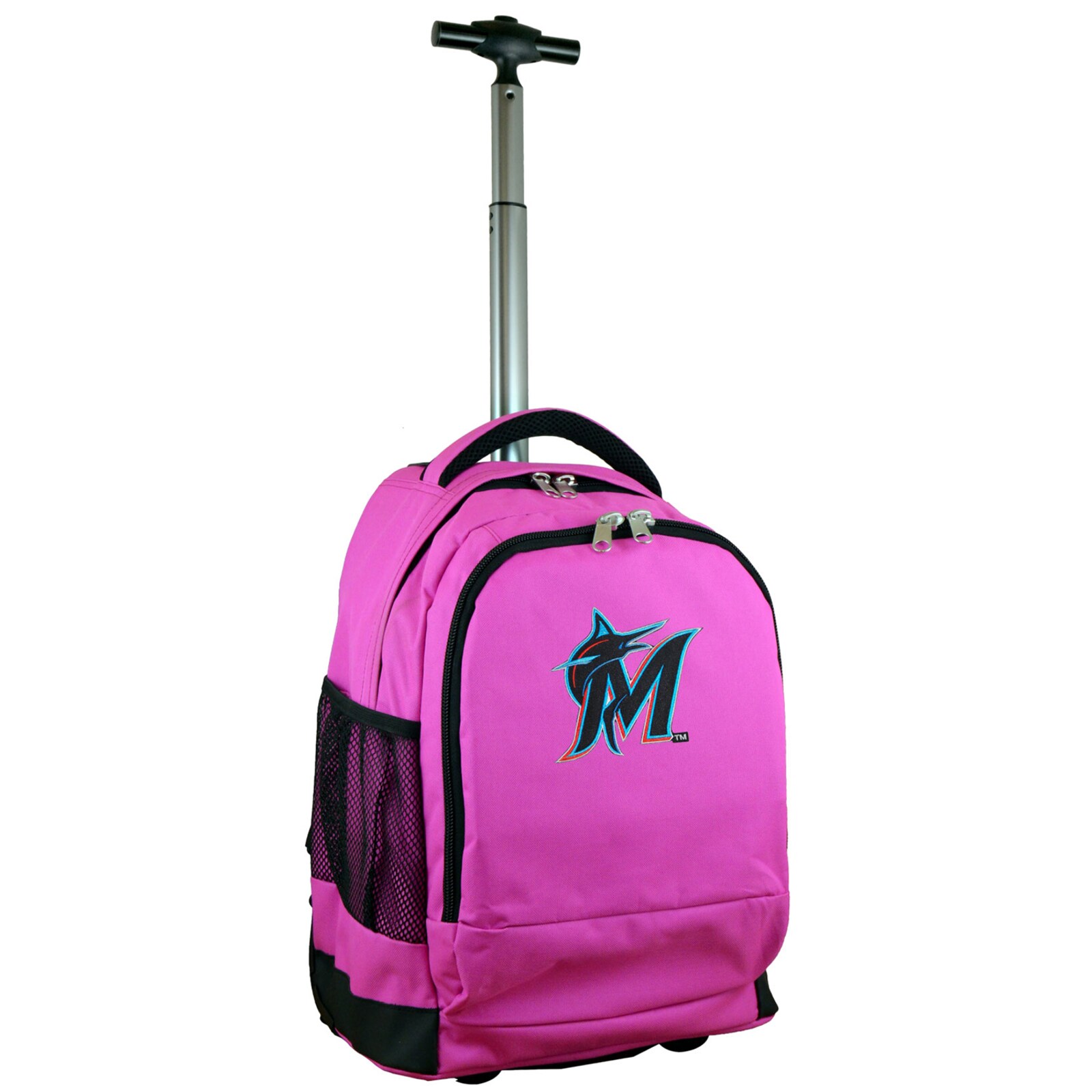 Miami Marlins MOJO 핑크 19인치 프리미엄 바퀴형 백팩