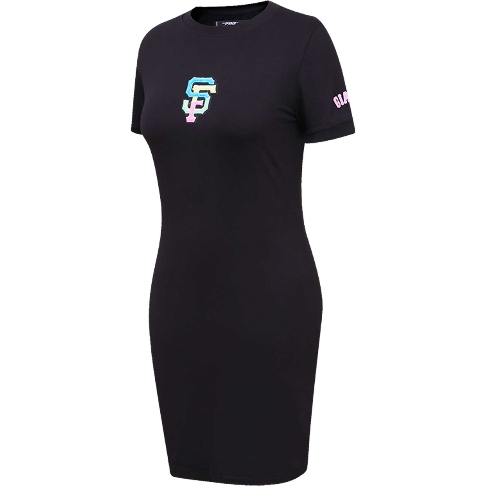여성용 San Francisco Giants Pro Standard 블랙 Washed Neon 보디콘 드레스 상세 이미지 3