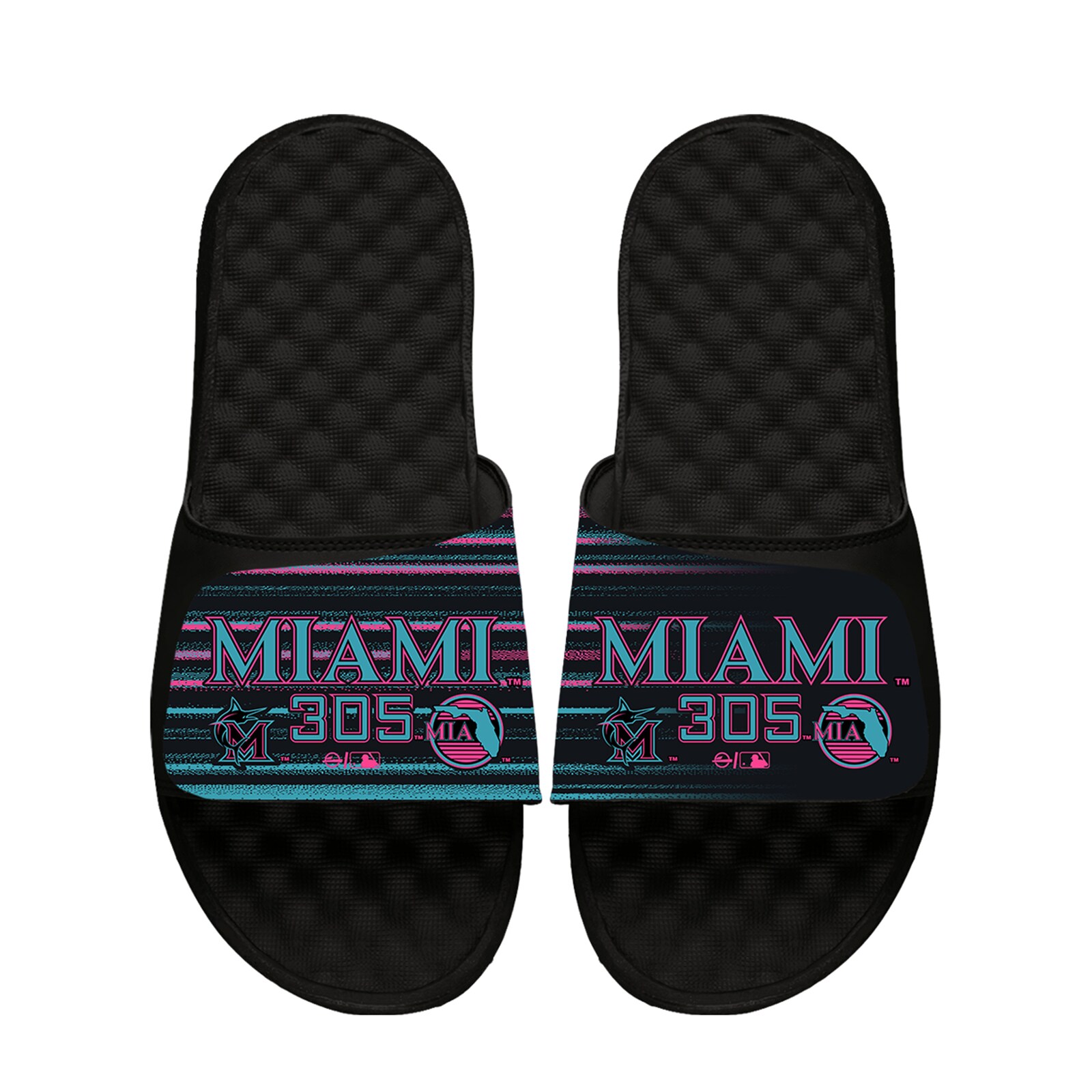 남녀공용 Miami Marlins ISlide 시티 커넥트 슬라이드 샌들