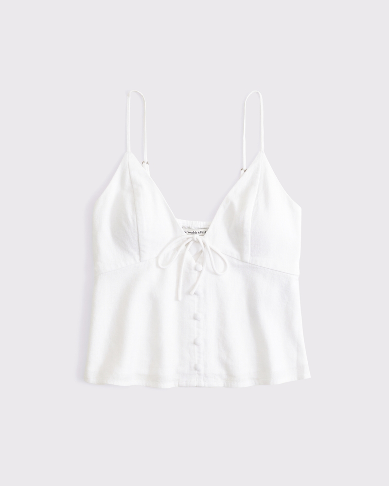 The A&F Bella Bra-Free Linen-Blend Cami 상세 이미지 6