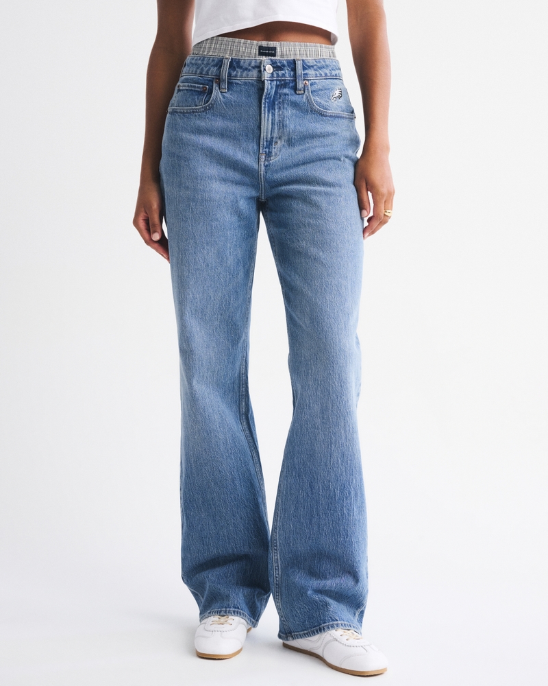 Curve Love High Rise 90s Relaxed Philadelphia Eagles Embroidered Jean 상세 이미지 3