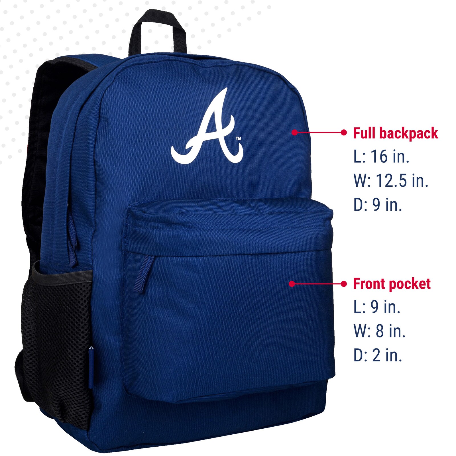 Atlanta Braves Wildkin 도시락 가방 & 백팩 2종 세트 상세 이미지 8