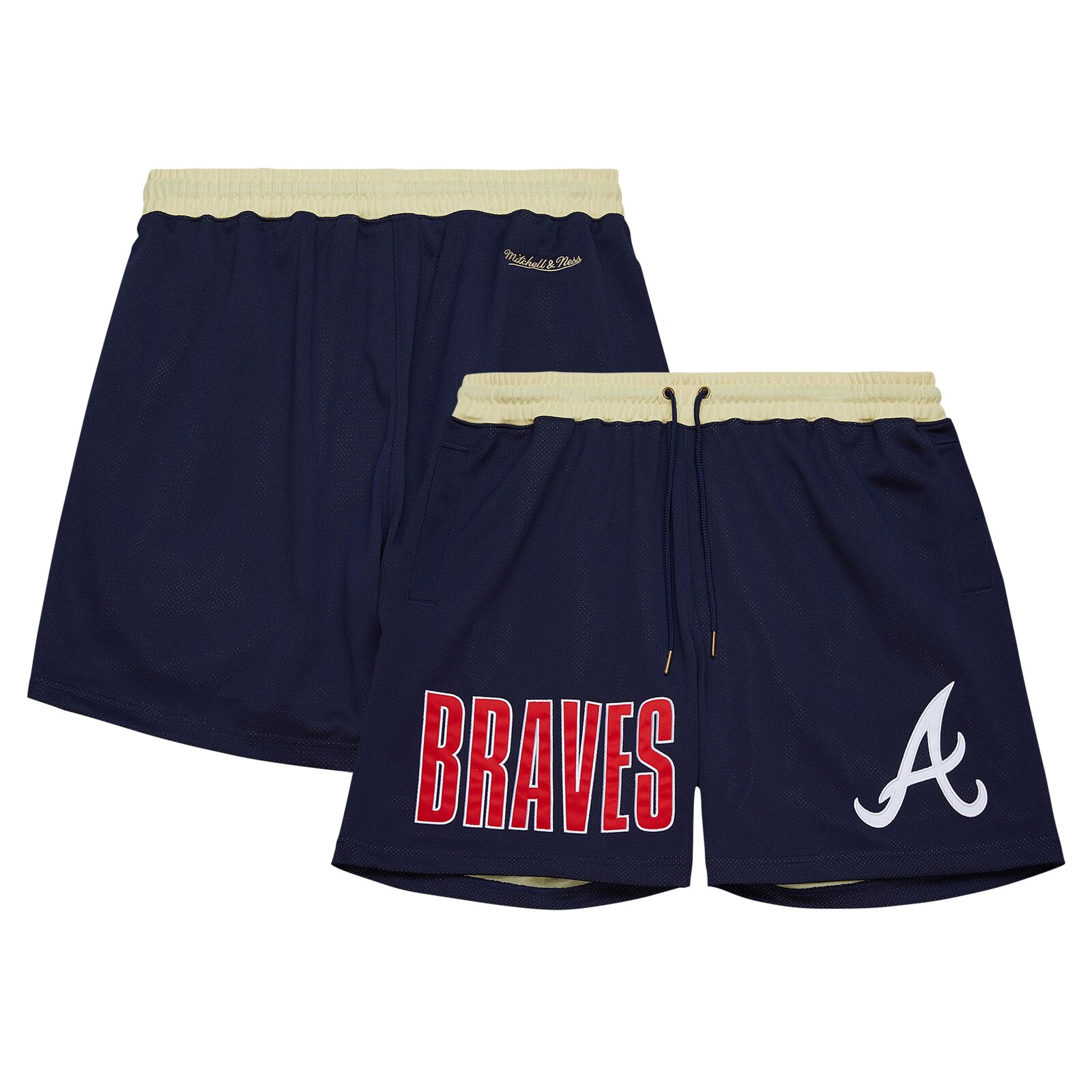 남성용 Atlanta Braves Mitchell & Ness 네이비 OG 2.0 패션 쇼츠 상세 이미지 2