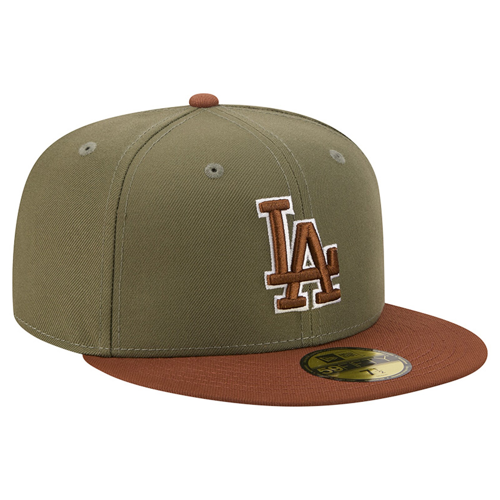 남성용 Los Angeles Dodgers New Era 올리브/브라운 컬러 팩 59FIFTY 피티드 모자 상세 이미지 4