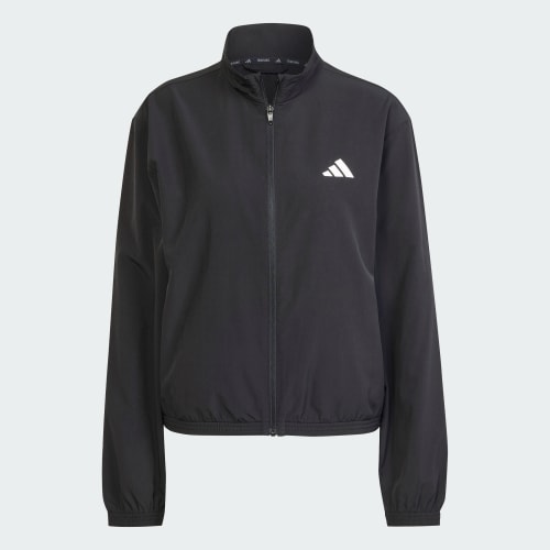 Train Essentials 3-Stripes Woven Warm-Up Jacket 상세 이미지 4