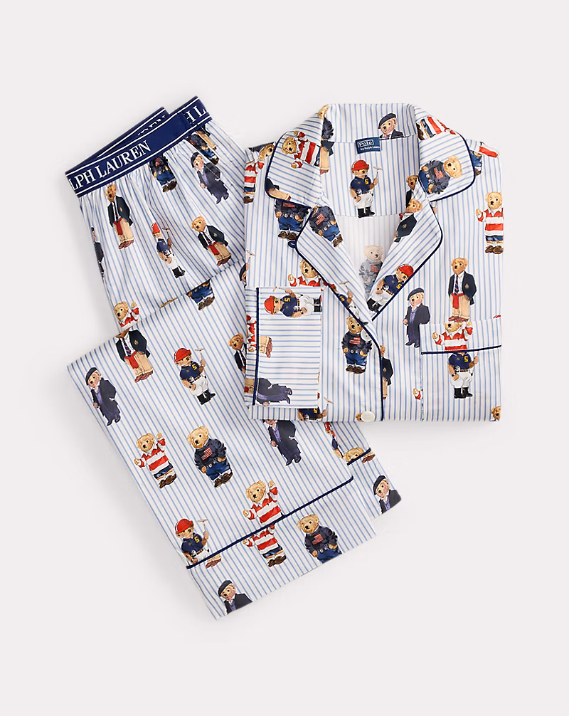 Polo Bear 코튼 새틴 파자마 세트 상세 이미지 2