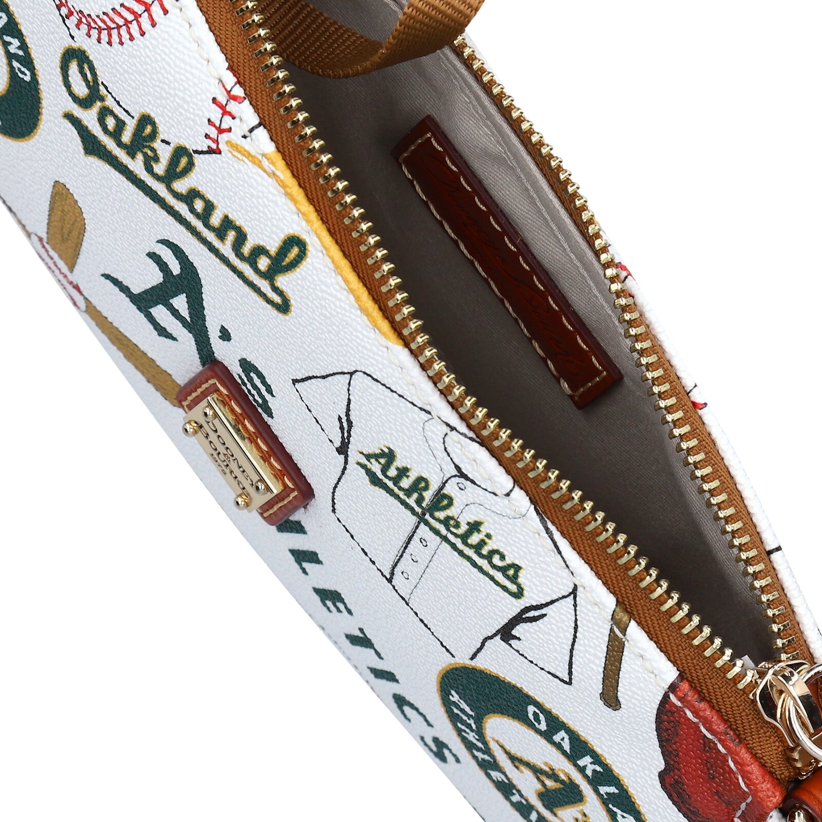 여성용 Oakland Athletics Dooney & Bourke Gameday Lexi 크로스바디 스몰 동전 케이스 포함 상세 이미지 4