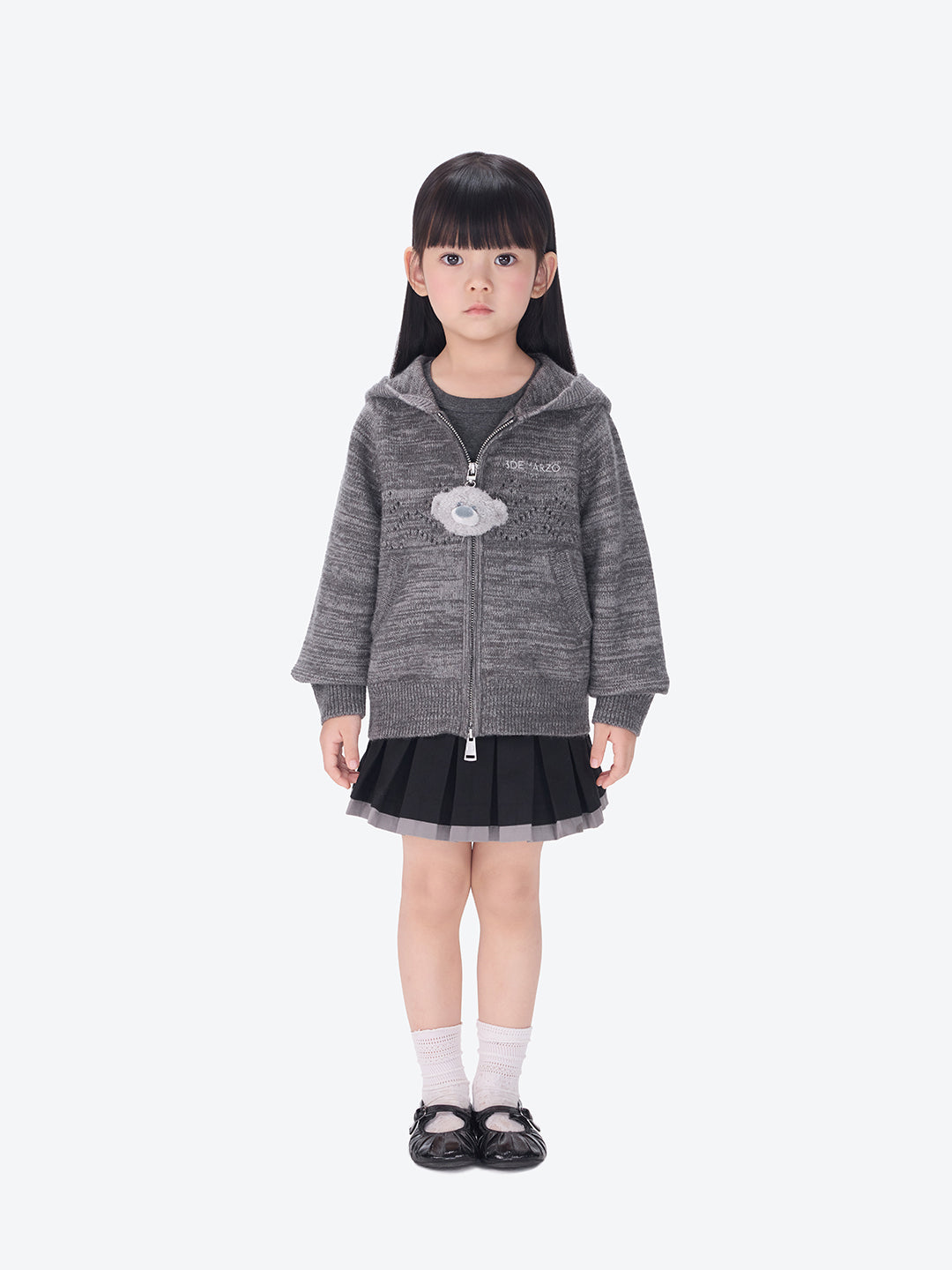 BabyBear 플리츠 원피스 블랙 상세 이미지 2