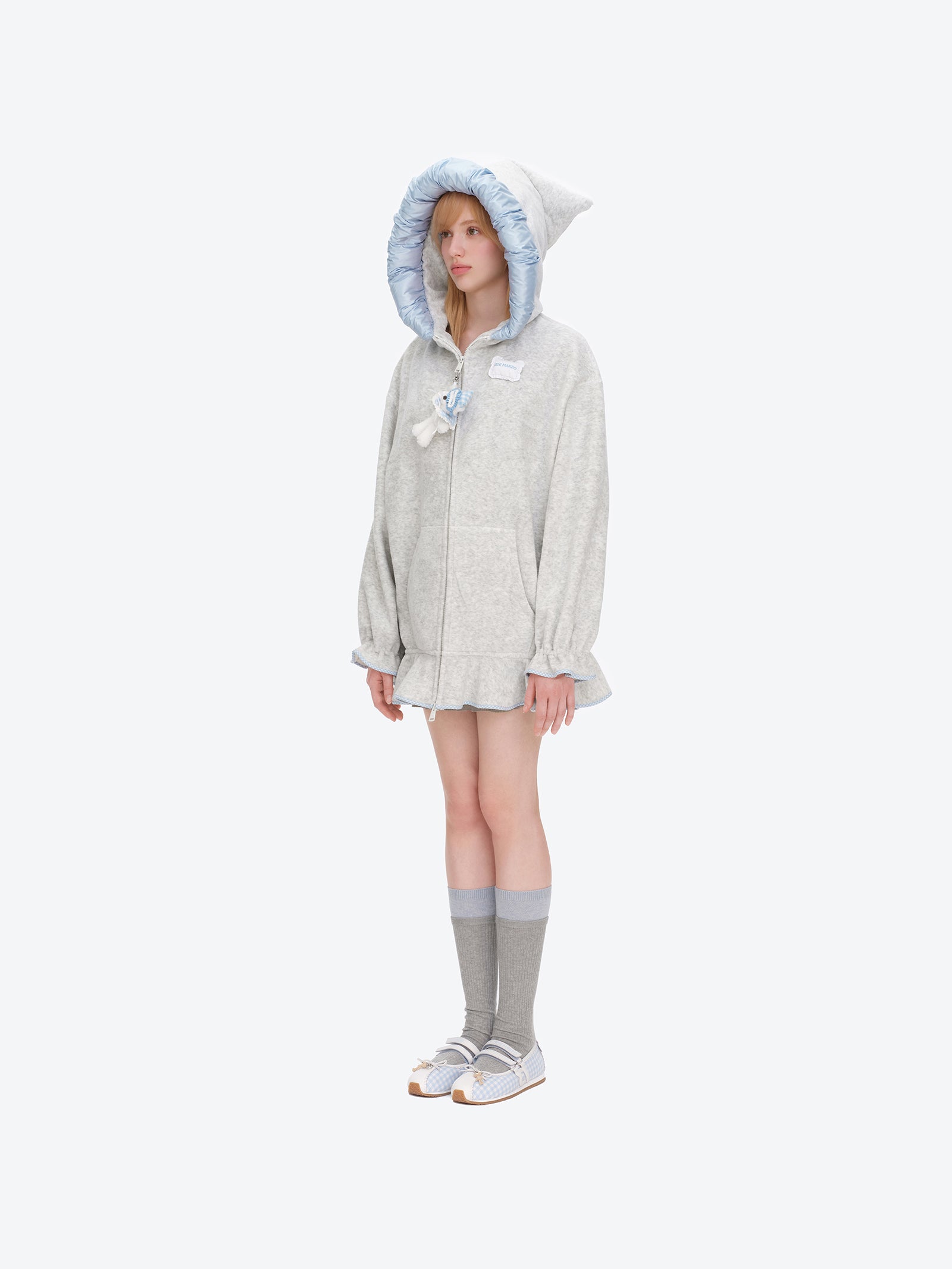 나이티 나이트 베어 레이스 후드 집업 그레이 상세 이미지 6