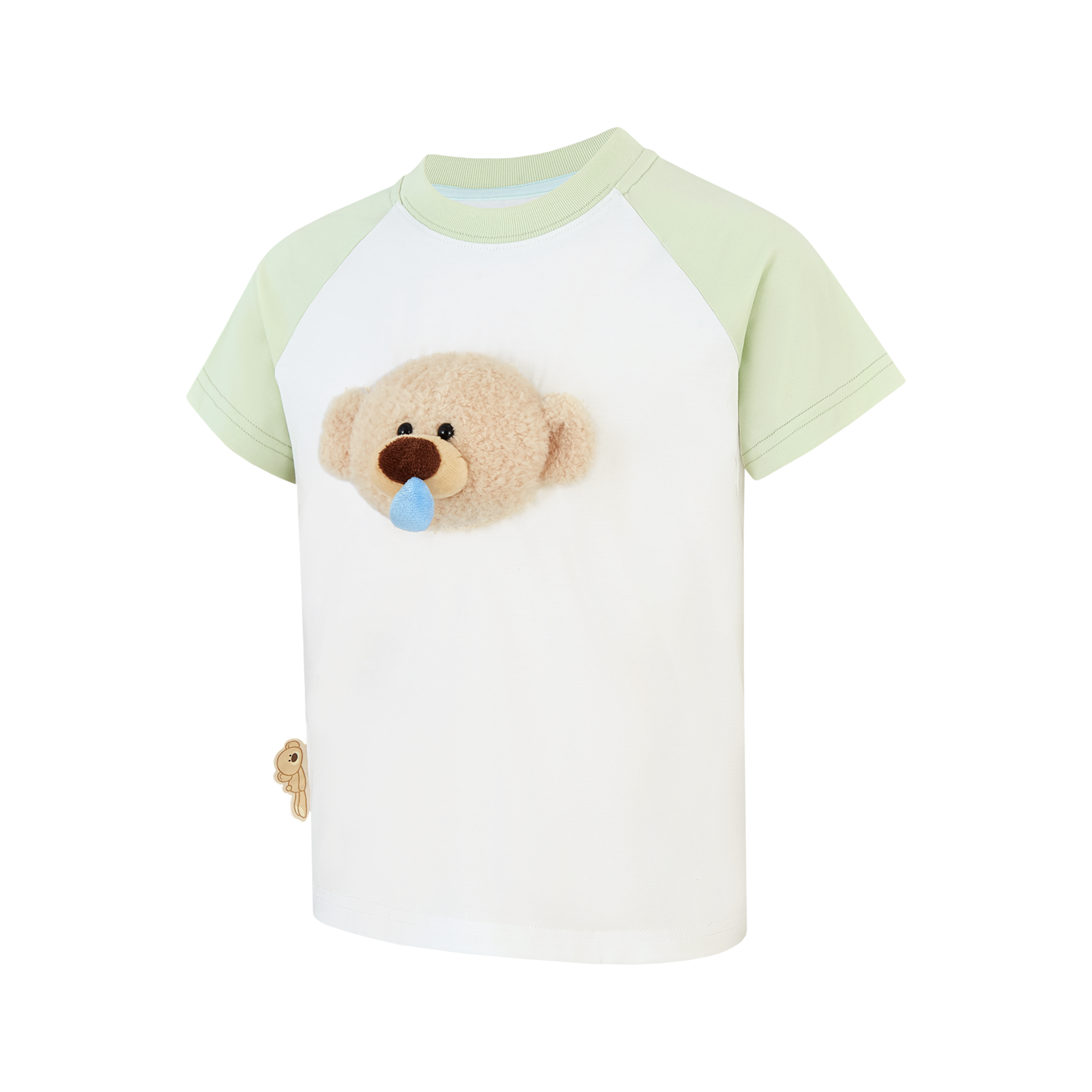 BabyBear 멍한 표정 티셔츠 그린 상세 이미지 5
