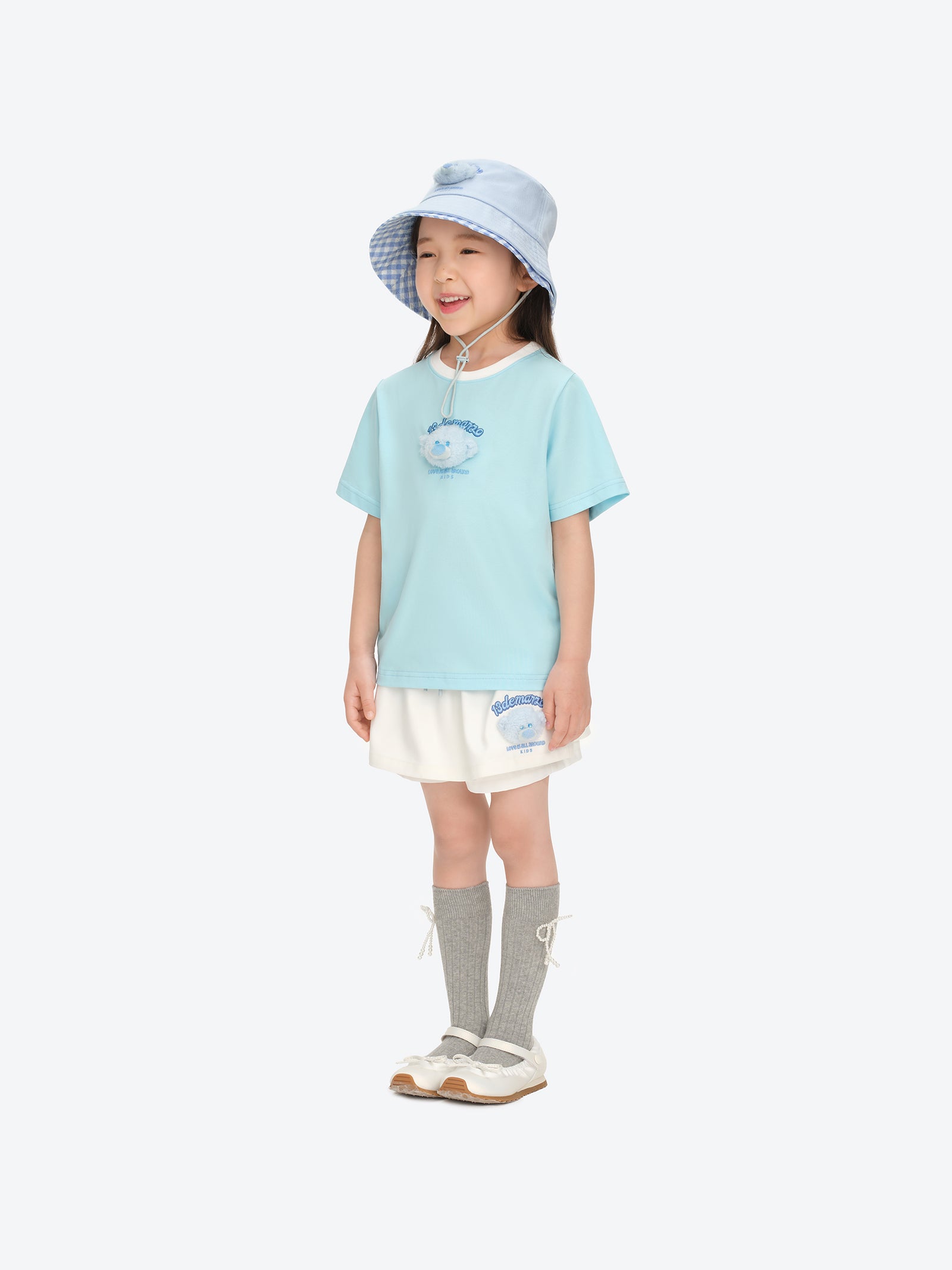 BabyBear 라운드넥 티셔츠 블루 상세 이미지 3