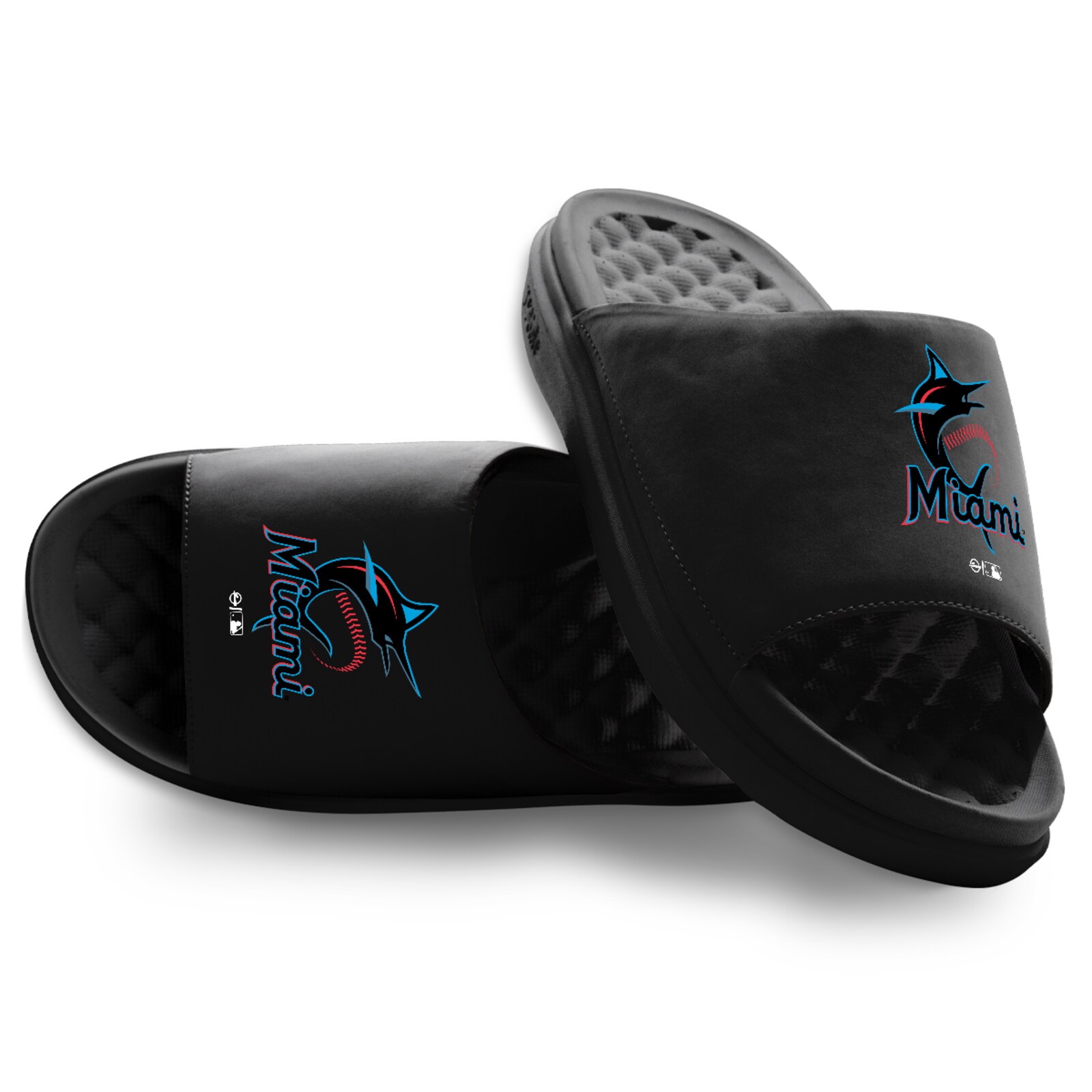 아동용 Miami Marlins ISlide 블랙 Primary Motive 슬라이드 샌들 상세 이미지 2