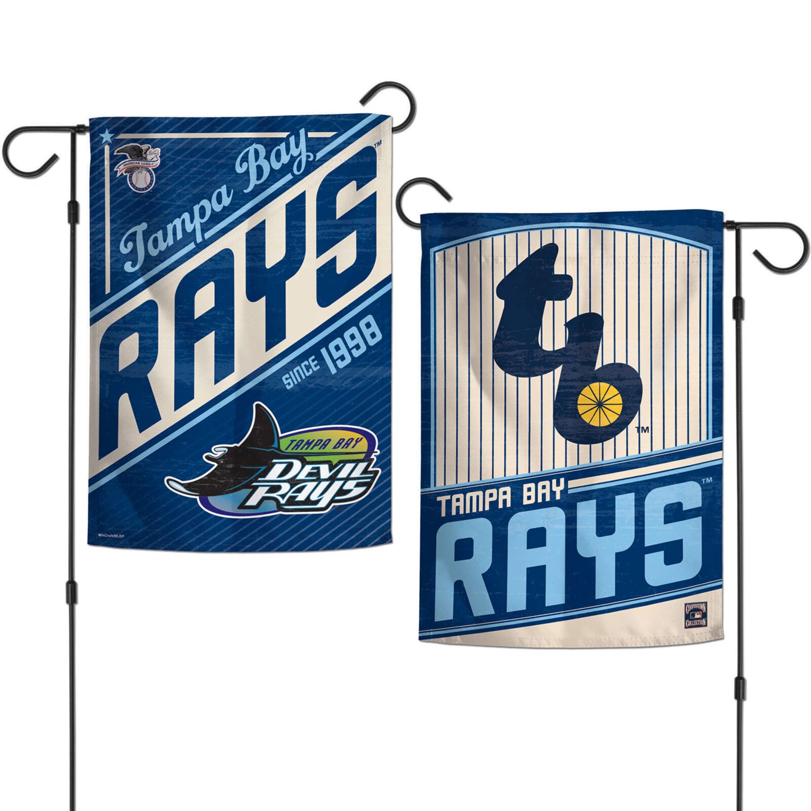 Tampa Bay Rays 양면 12'' x 18'' 정원용 깃발 상세 이미지 4
