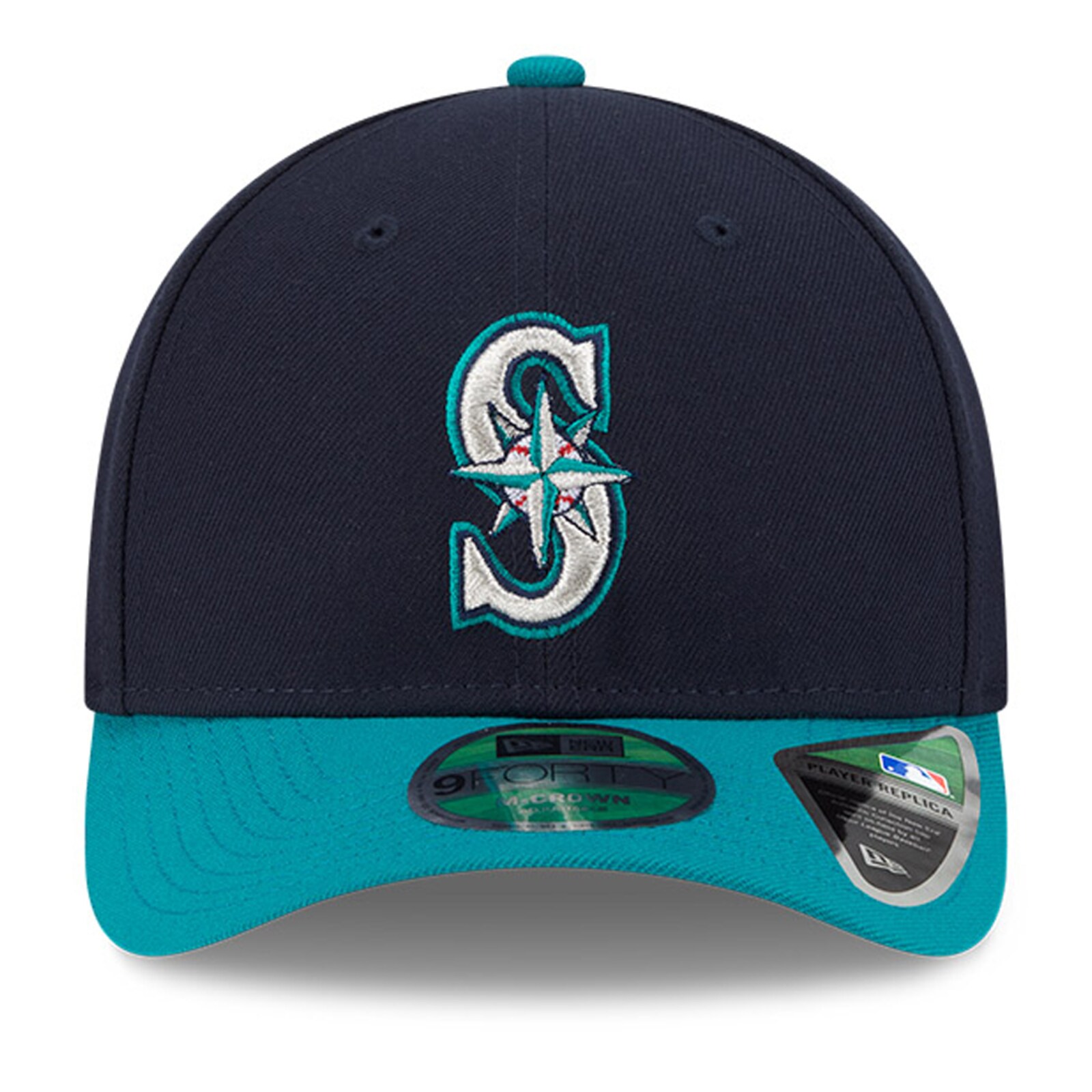 남성용 Seattle Mariners New Era 네이비 플레이어 레플리카 9FORTY 조절식 모자 상세 이미지 3