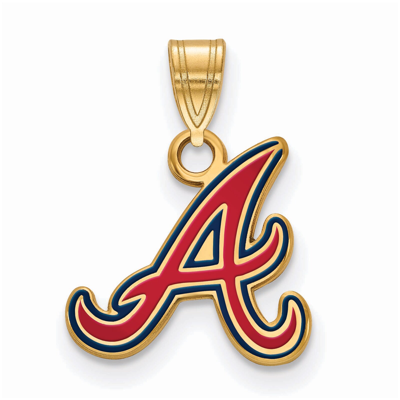 여성용 Atlanta Braves 골드 도금 에나멜 펜던트