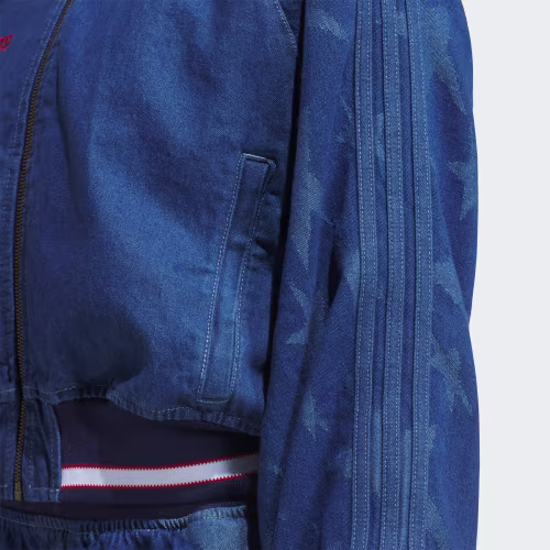 SST Denim Graphic Varsity Bomber Jacket 상세 이미지 6