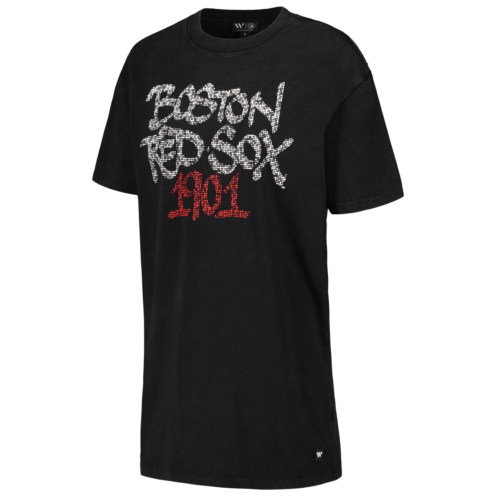 여성용 Boston Red Sox The Wild Collective 블랙 티셔츠 드레스 상세 이미지 3