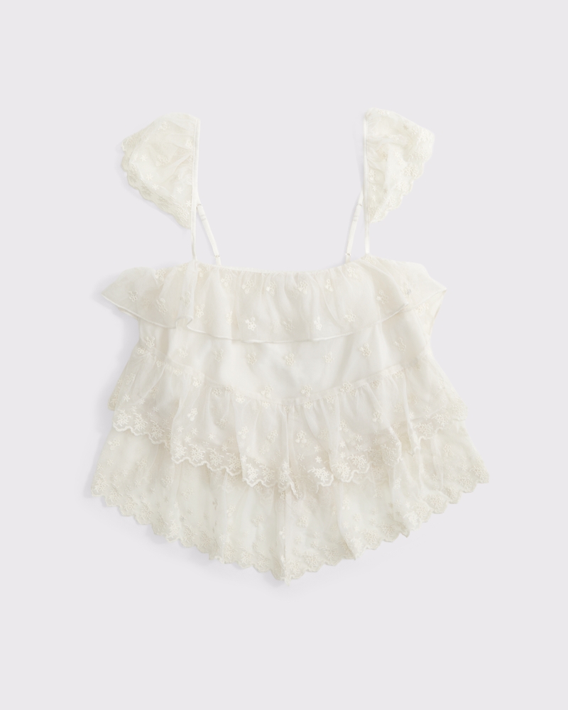 Embroidered Ruffle Cami 상세 이미지 6