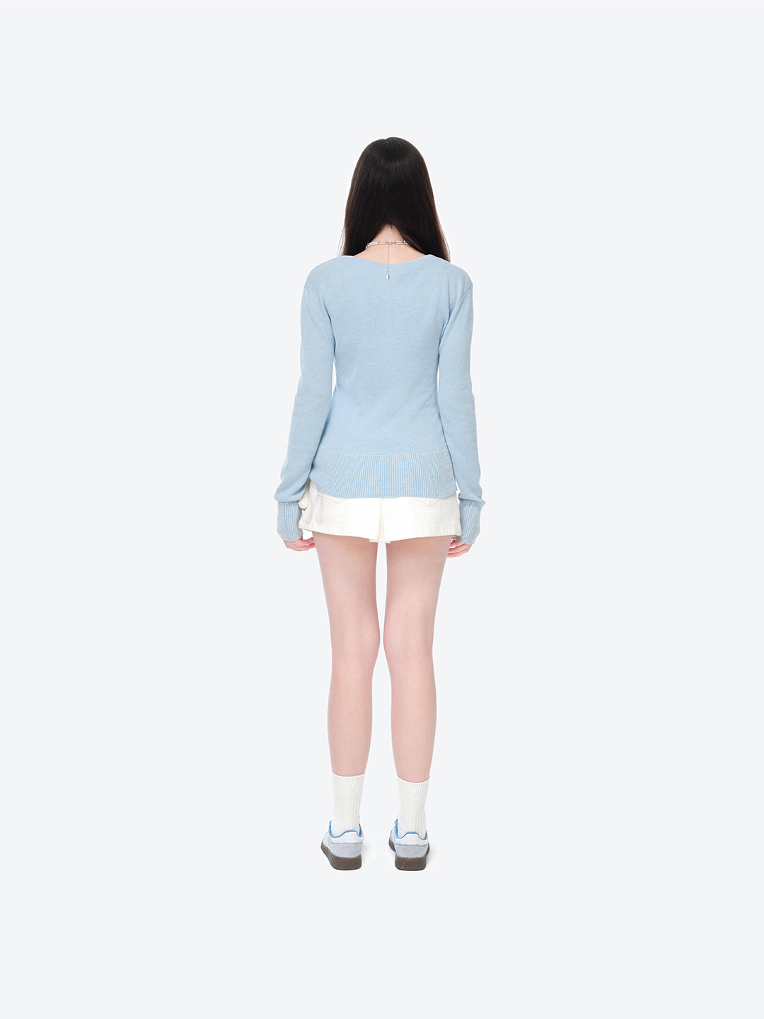 스파클 펄 체인 카디건 블루 상세 이미지 4
